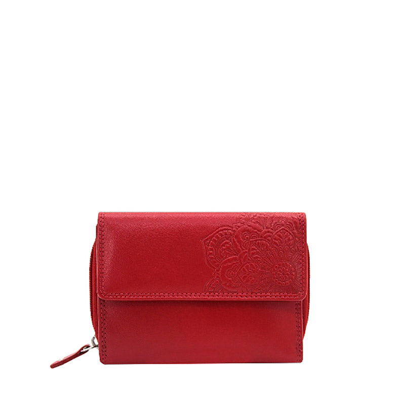 Women's wallet Mandala leather with RFID