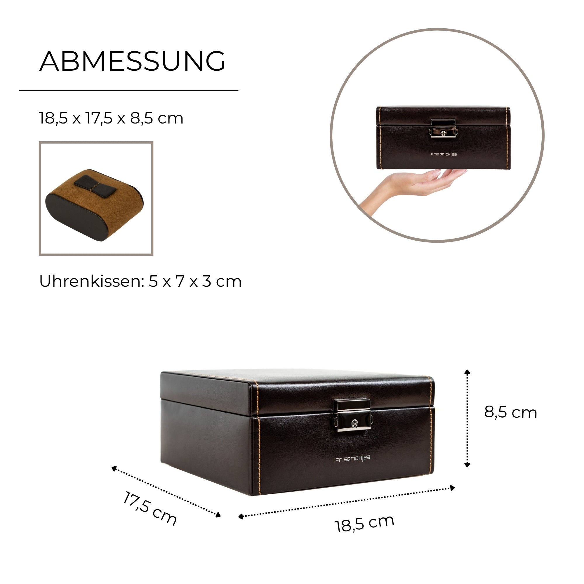 Bond watch box for 6 watches