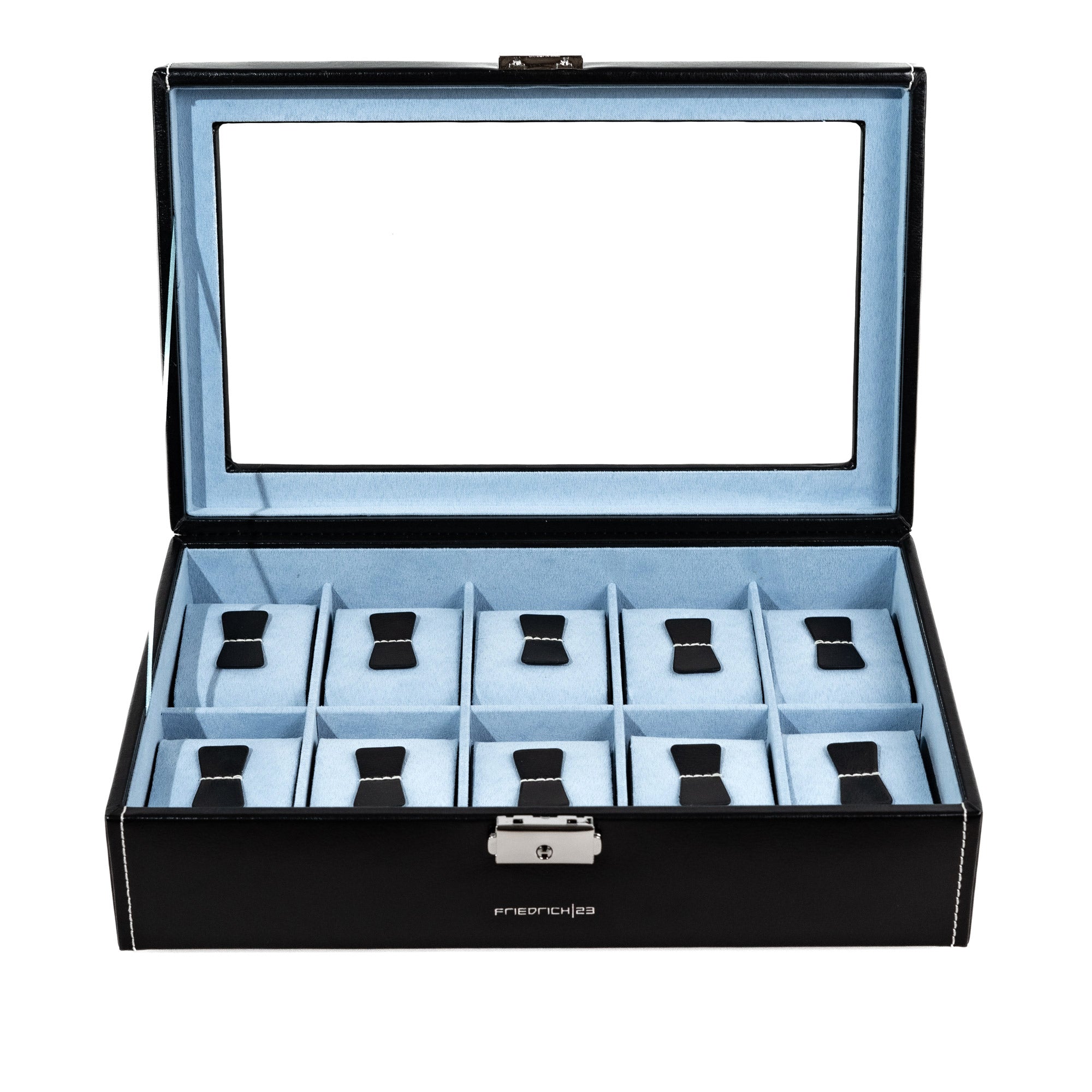 BOND Uhrenbox für 10 Uhren mit Glasdeckel