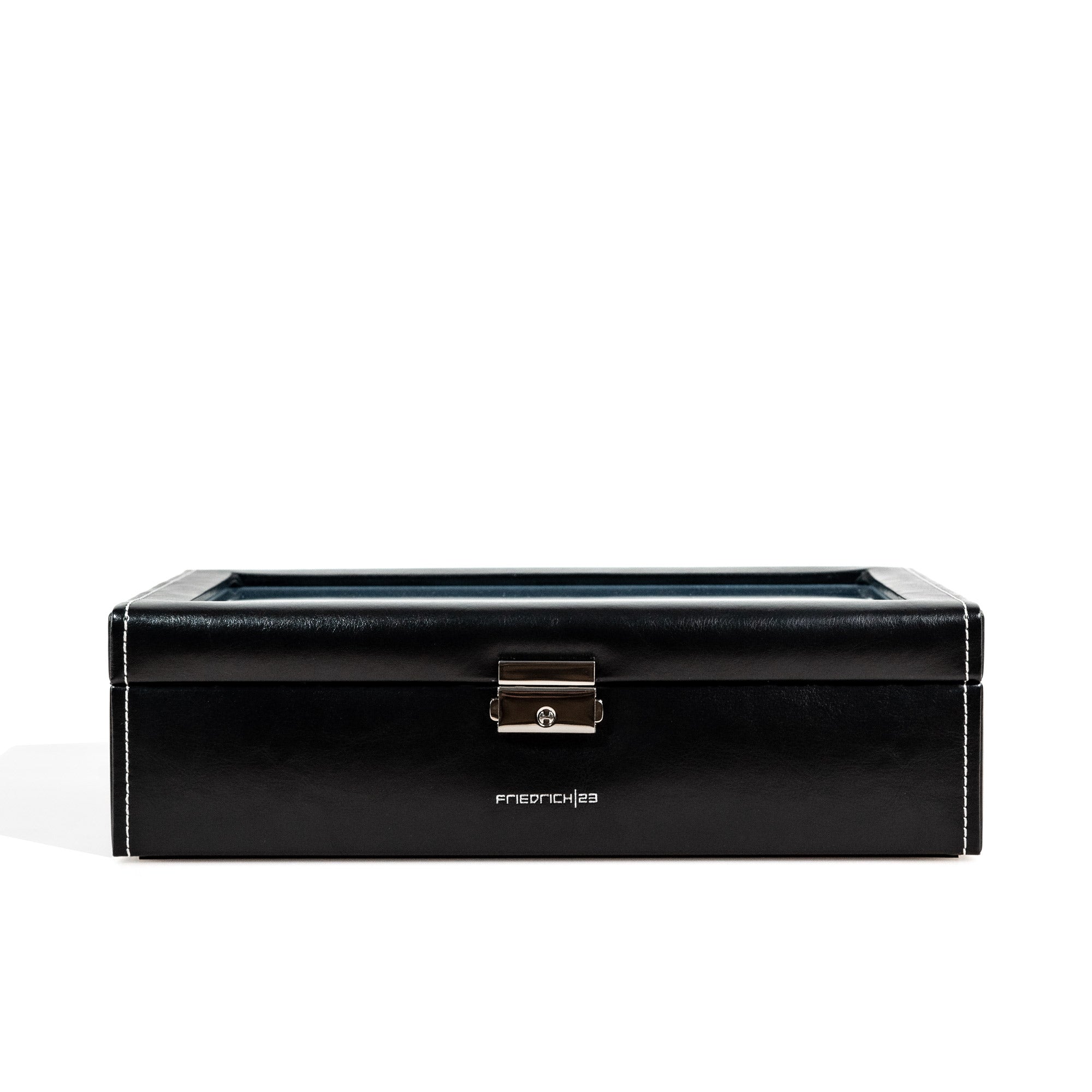 Bond watch box for 10 watches with glass lid