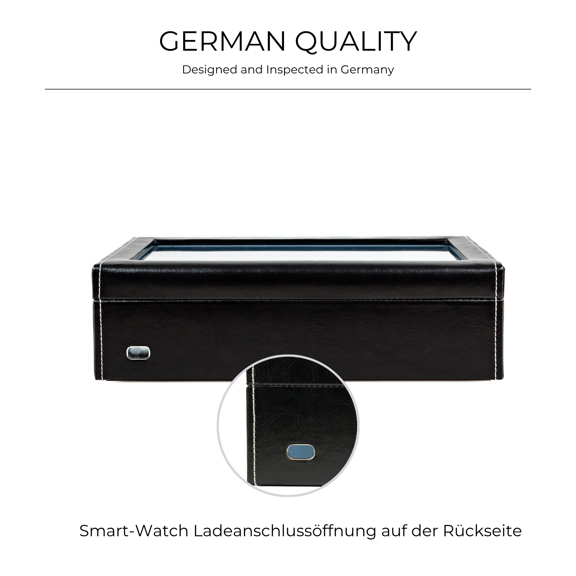 BOND Uhrenbox für 10 Uhren mit Glasdeckel