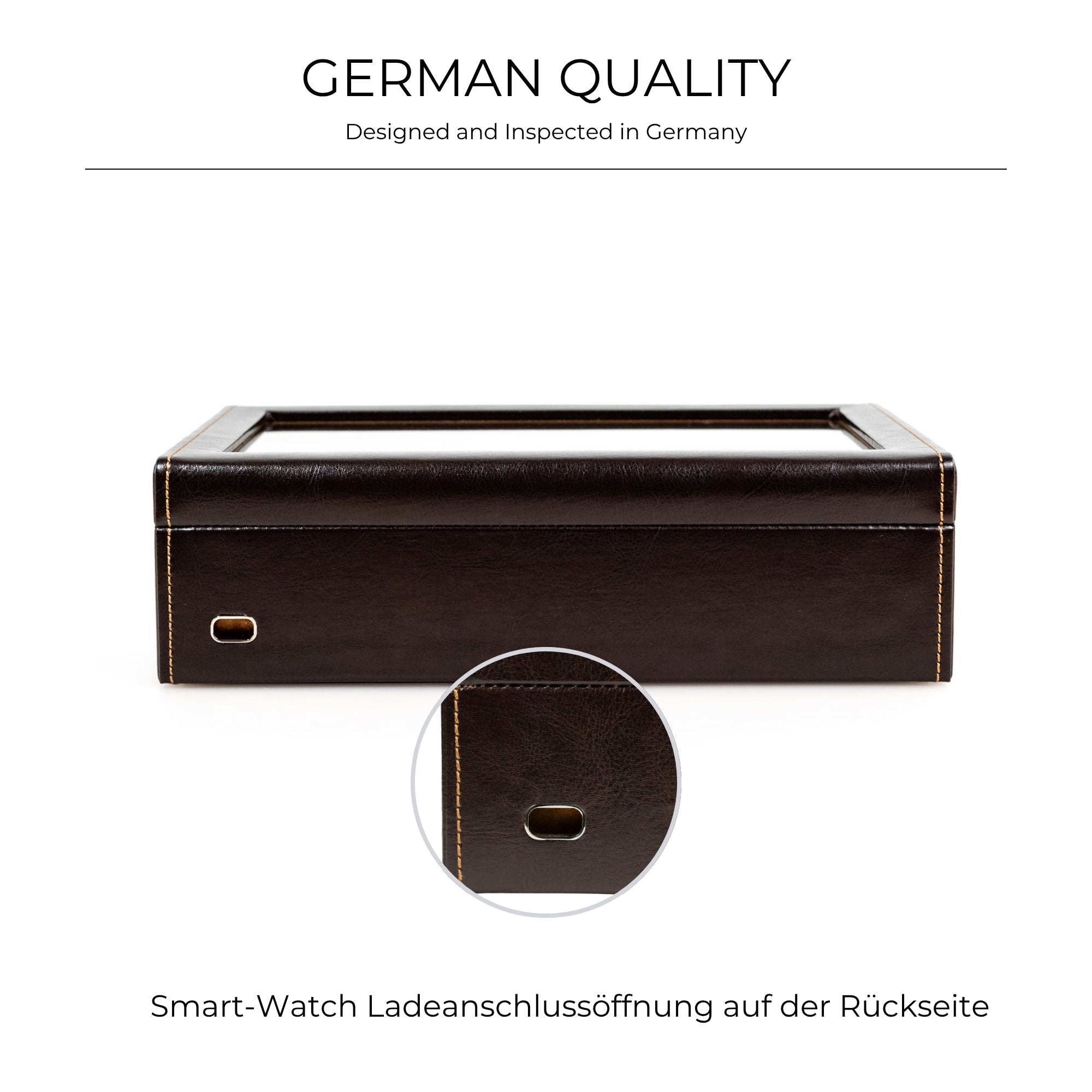 BOND Uhrenbox für 10 Uhren mit Glasdeckel