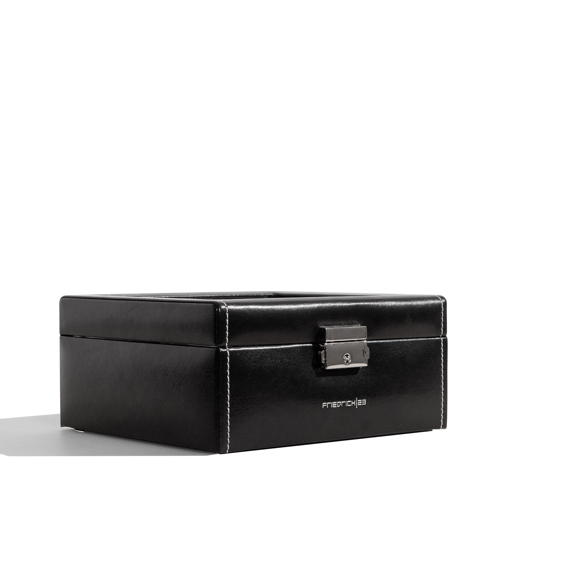 Bond watch box for 6 watches with glass lid