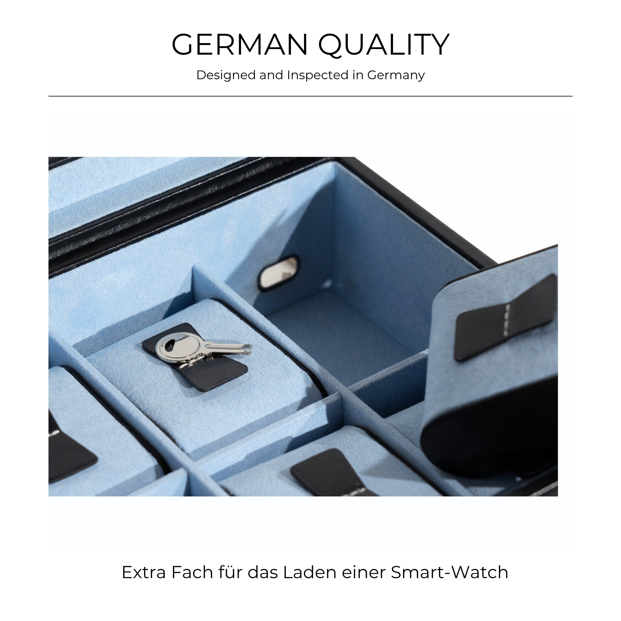 BOND Uhrenbox für 6 Uhren mit Glasdeckel