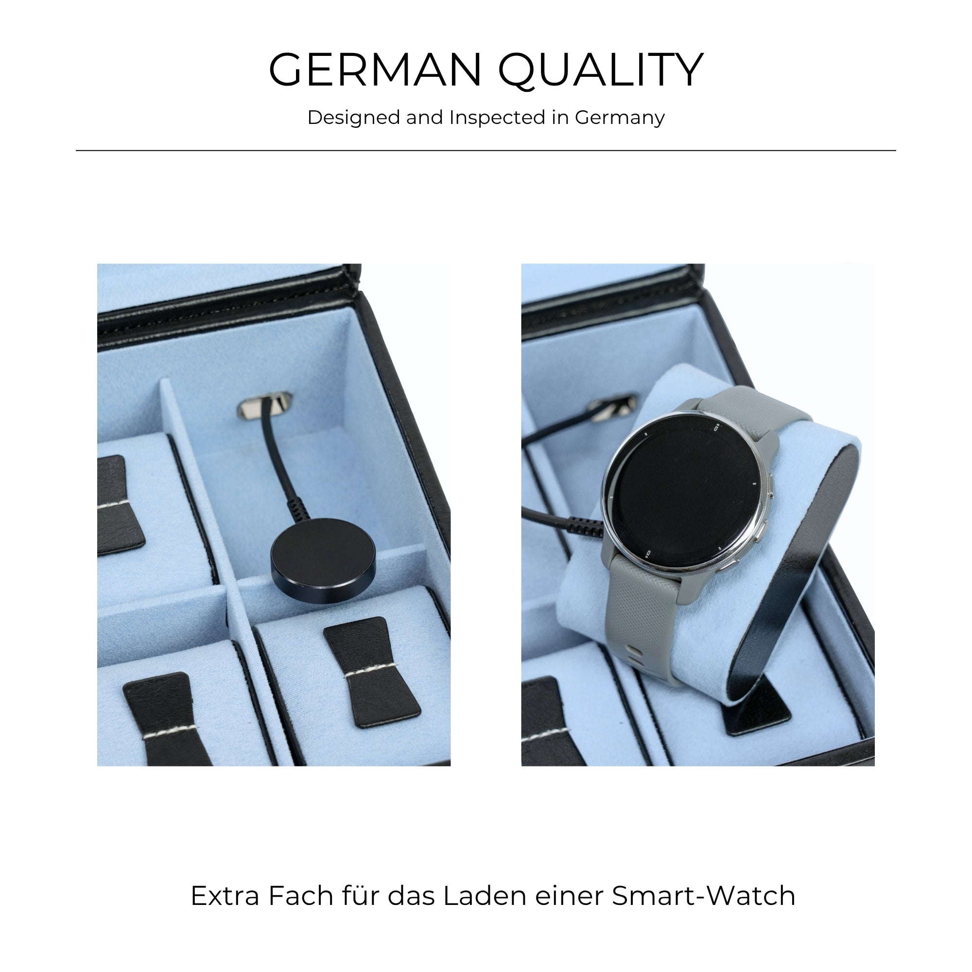 BOND Uhrenbox für 6 Uhren mit Glasdeckel