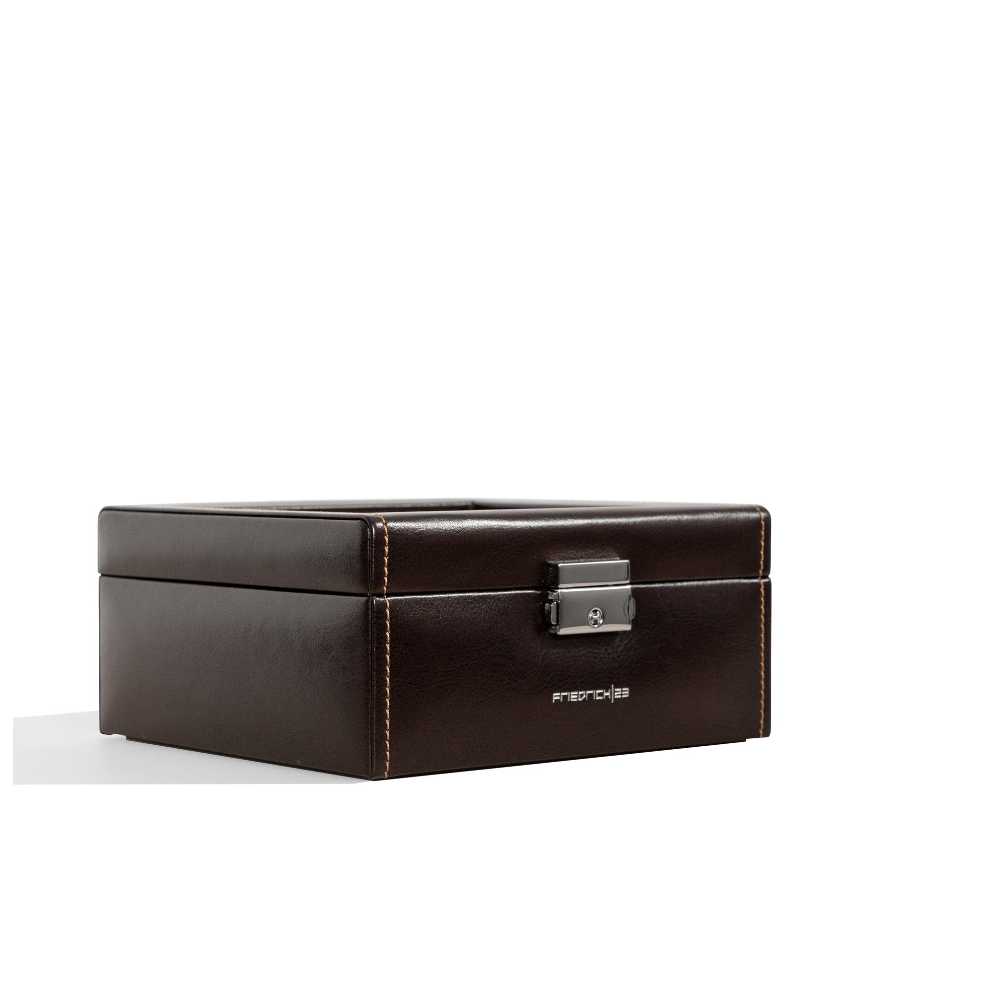 Bond watch box for 6 watches with glass lid