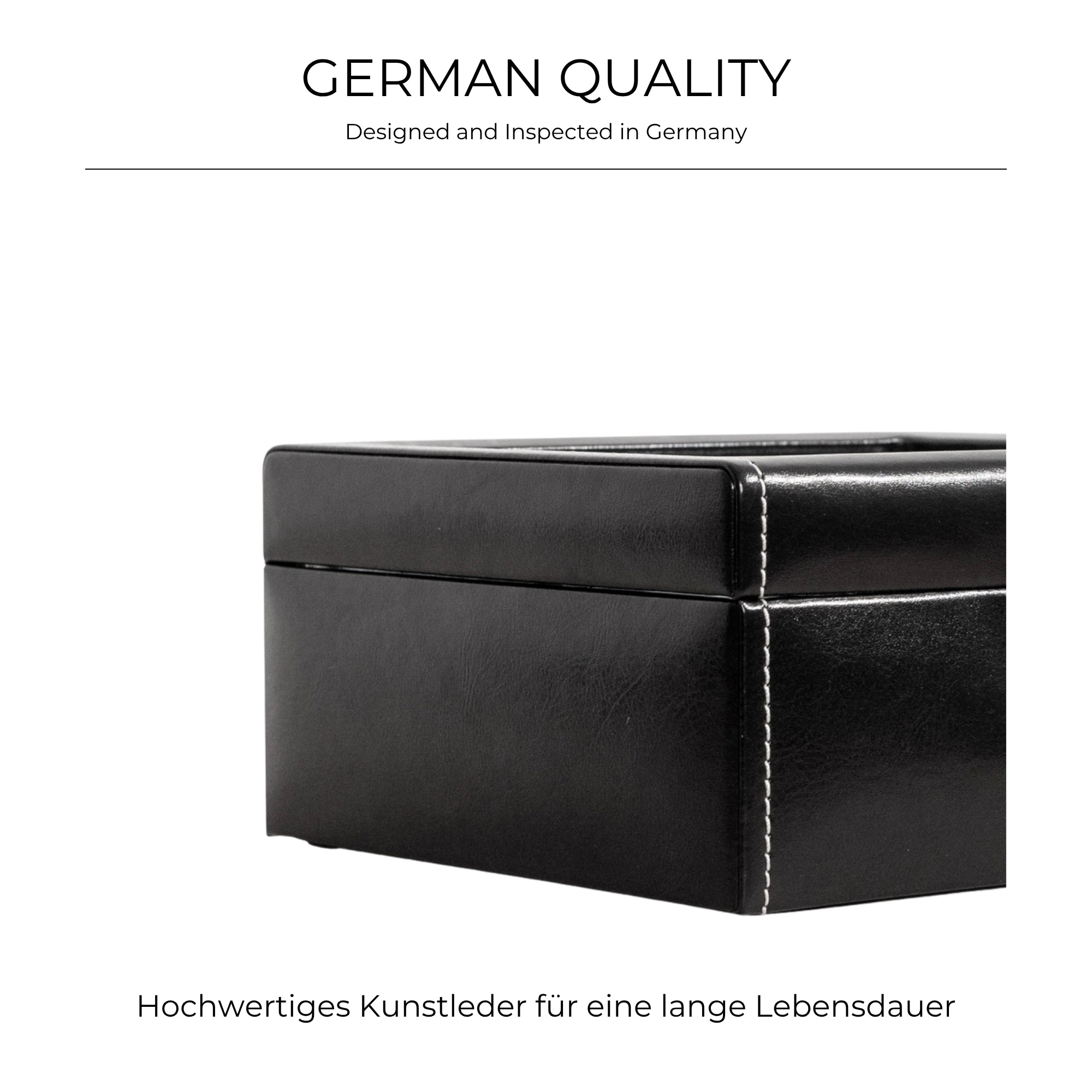 BOND Uhrenbox für 4 Uhren mit Glasdeckel