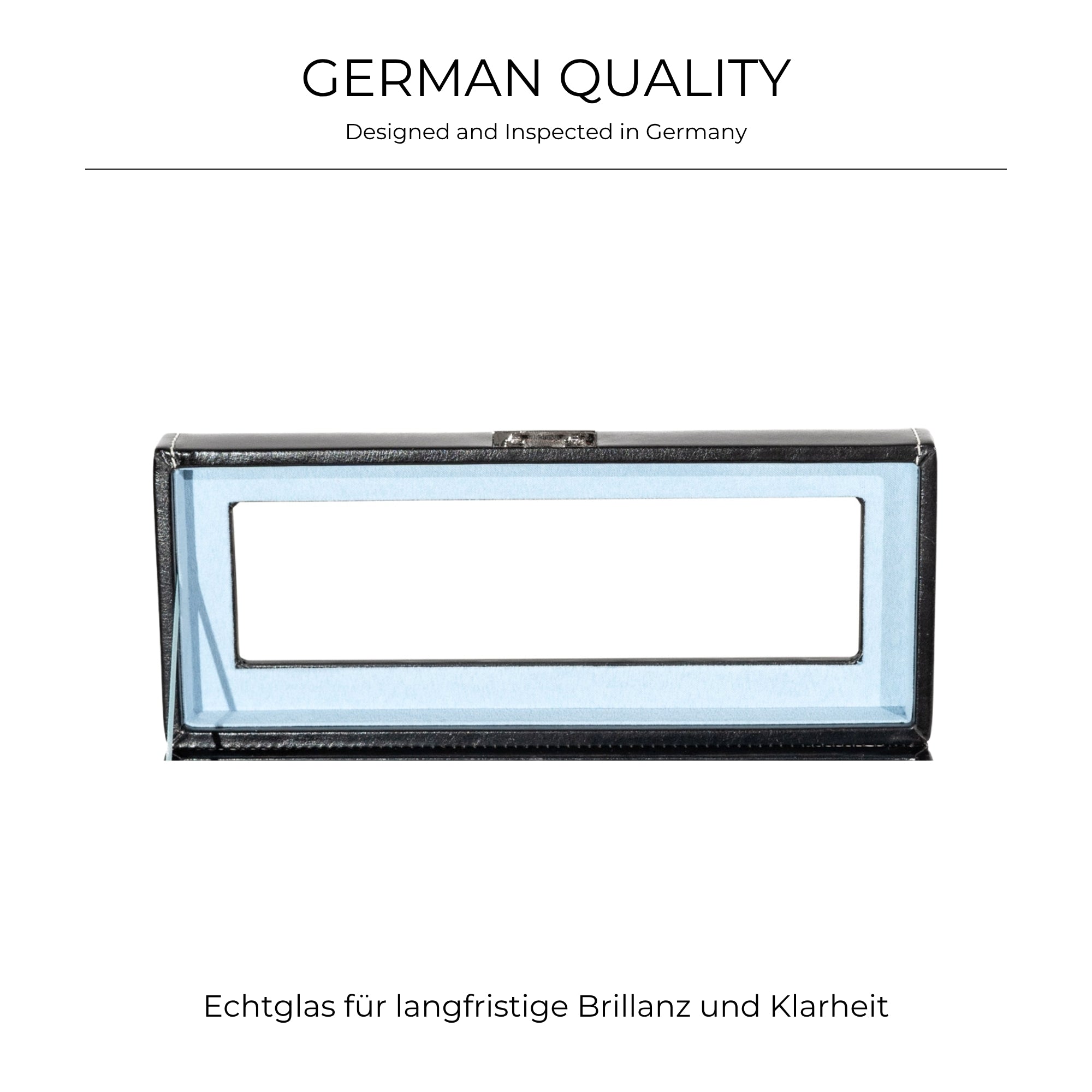BOND Uhrenbox für 4 Uhren mit Glasdeckel