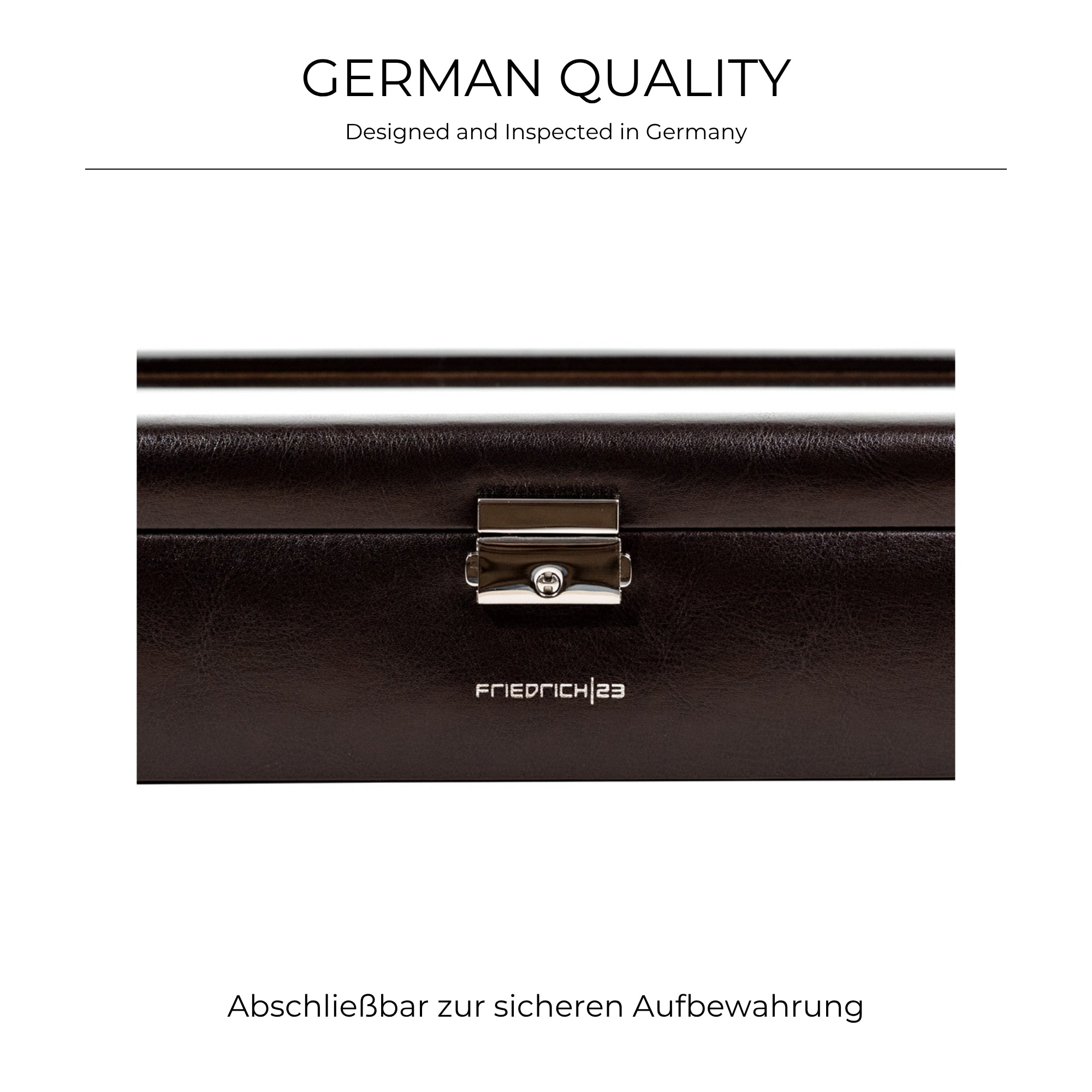 BOND Uhrenbox für 4 Uhren mit Glasdeckel