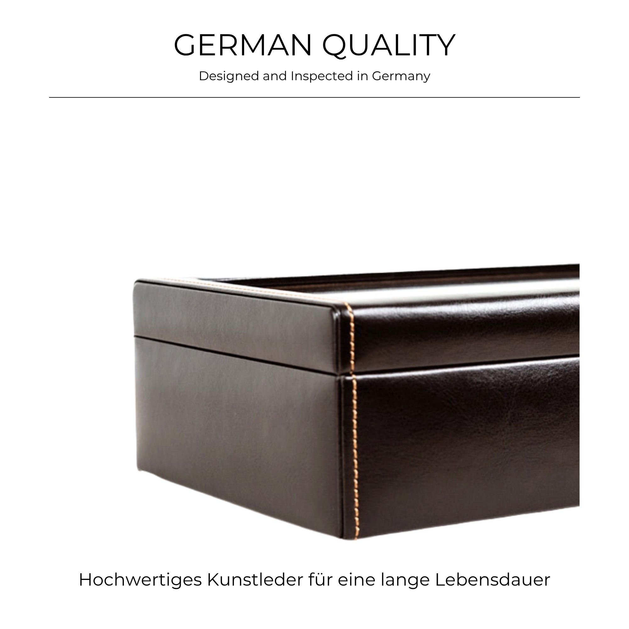 BOND Uhrenbox für 4 Uhren mit Glasdeckel