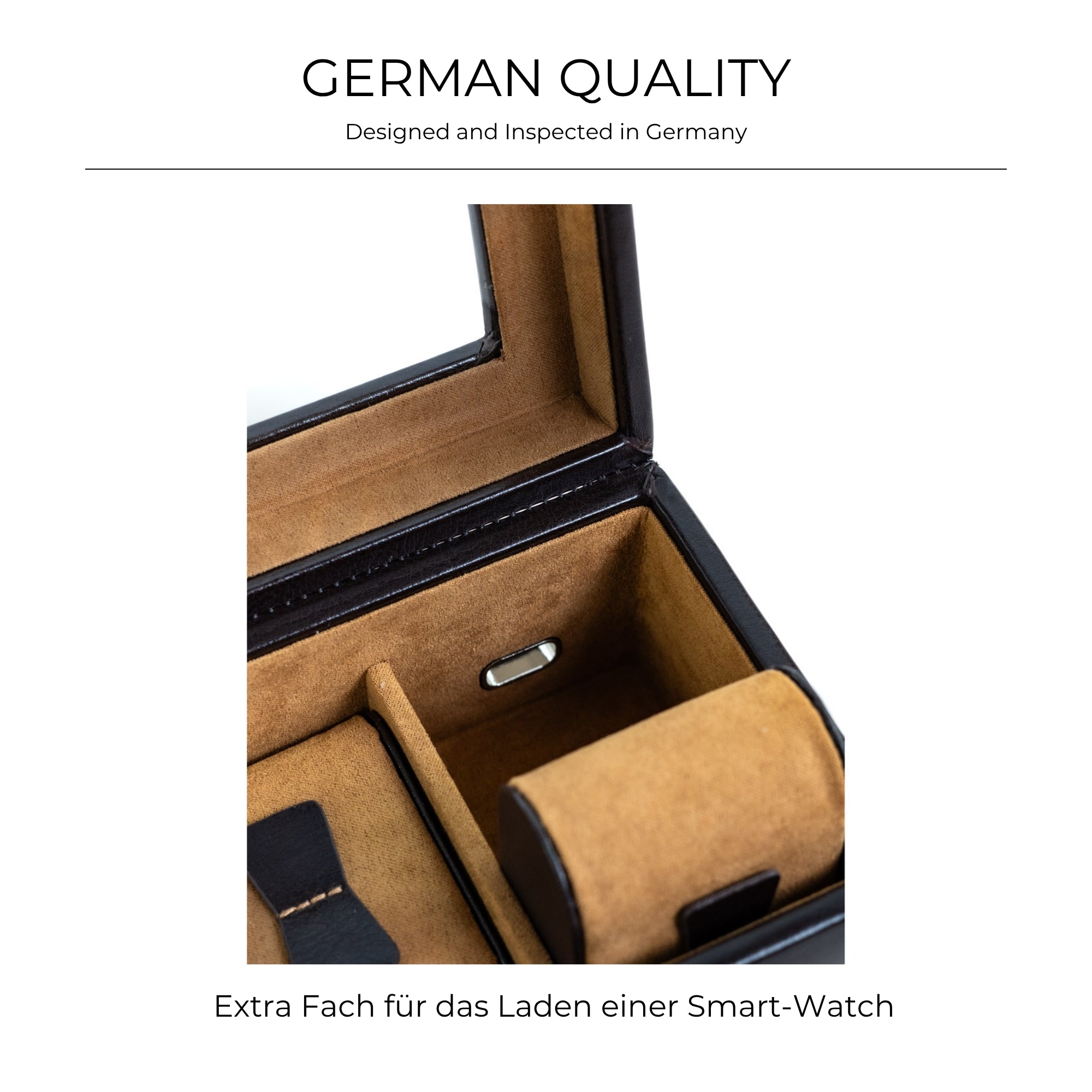 BOND Uhrenbox für 4 Uhren mit Glasdeckel