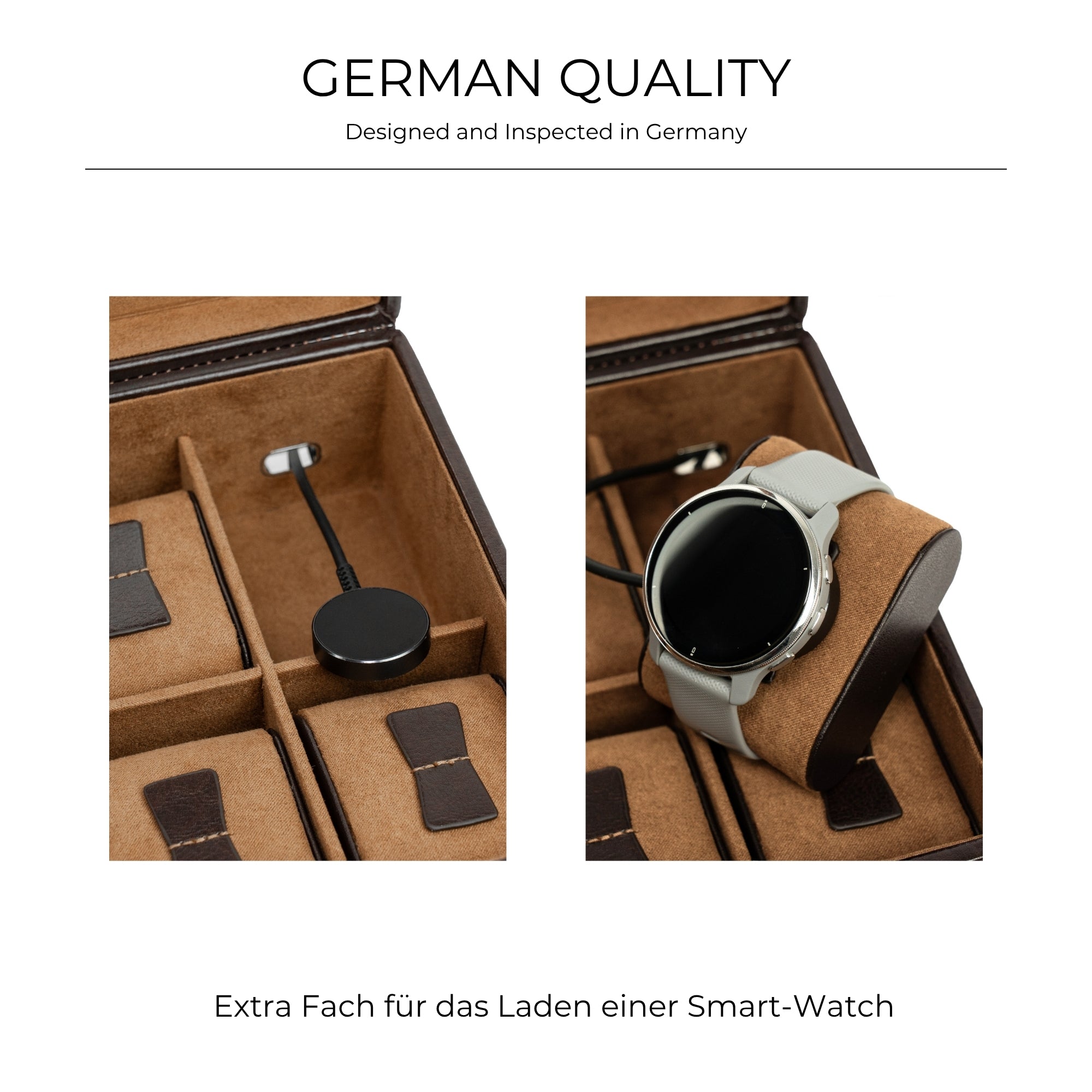 BOND Uhrenbox für 4 Uhren mit Glasdeckel