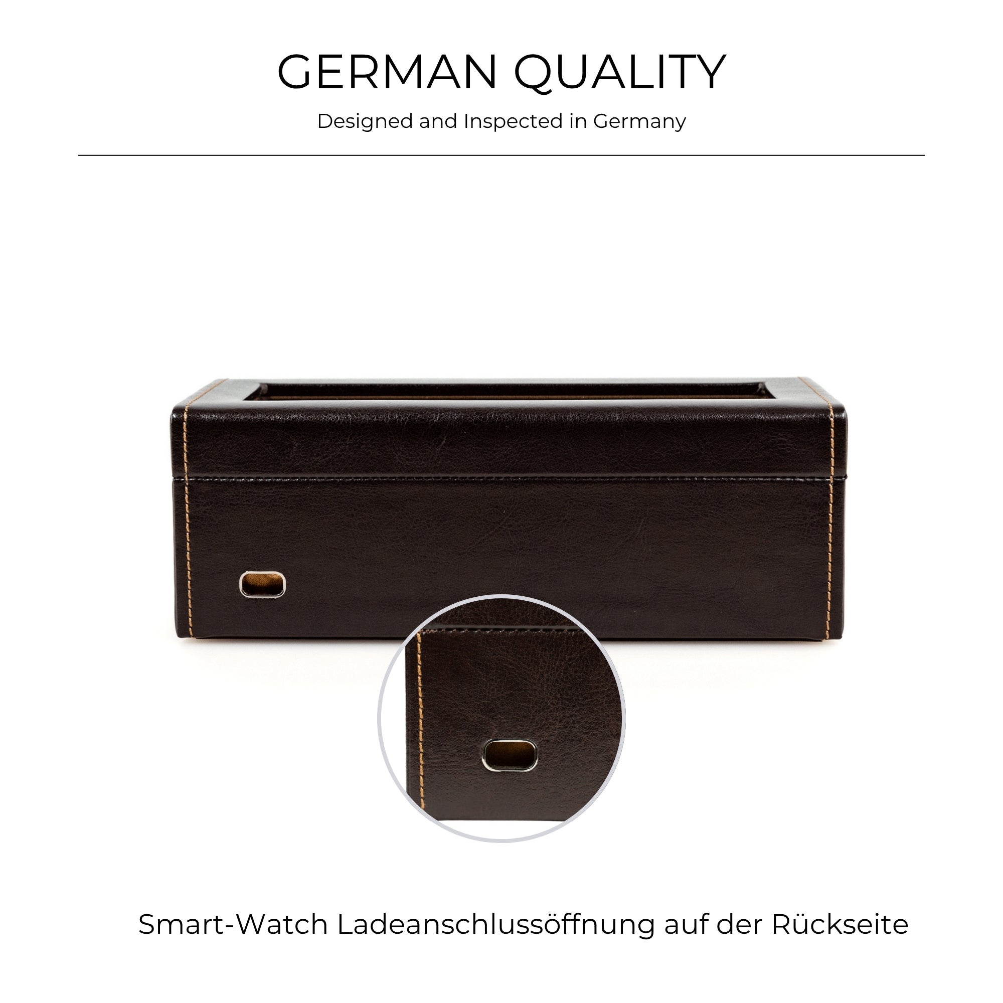 BOND Uhrenbox für 4 Uhren mit Glasdeckel