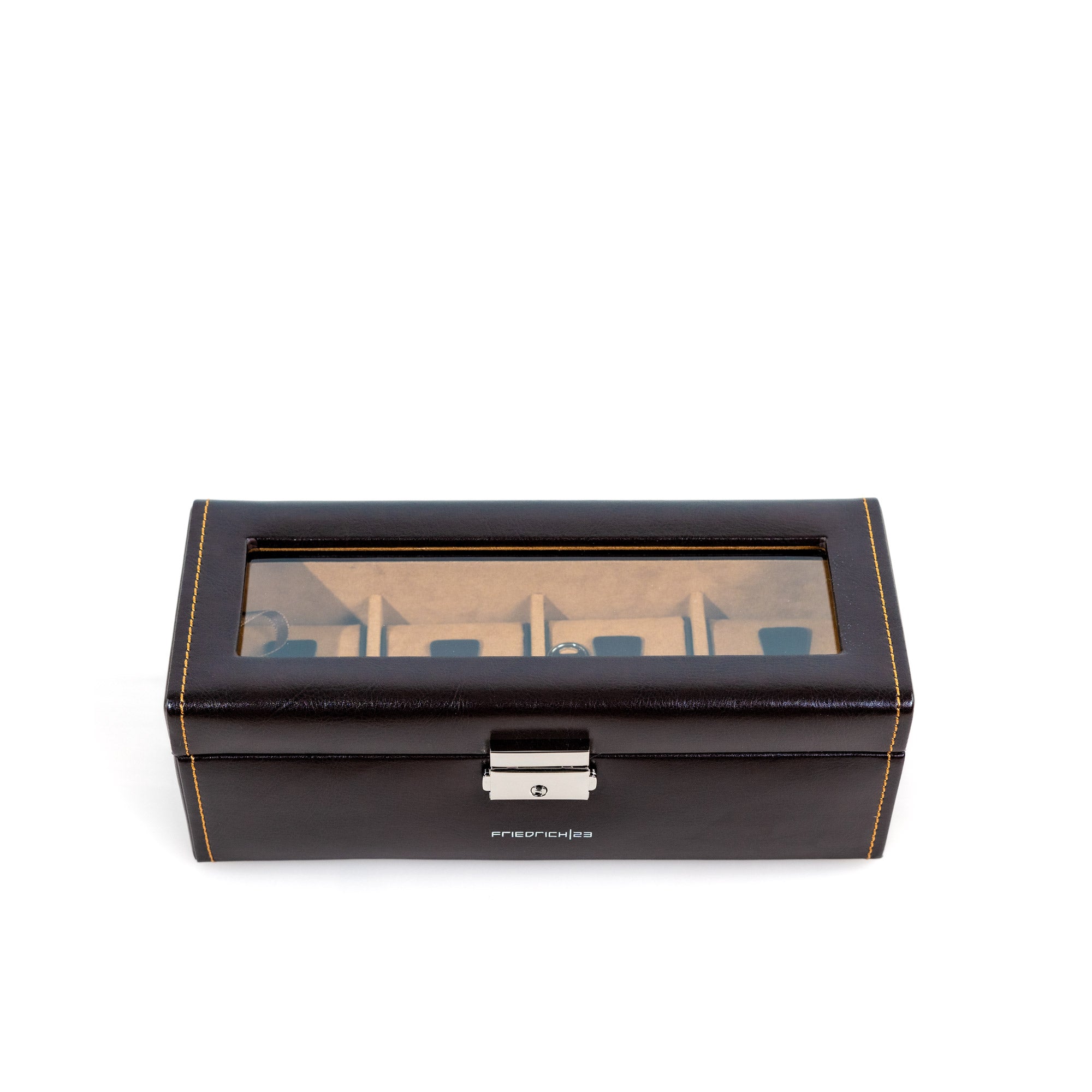 BOND Uhrenbox für 4 Uhren mit Glasdeckel