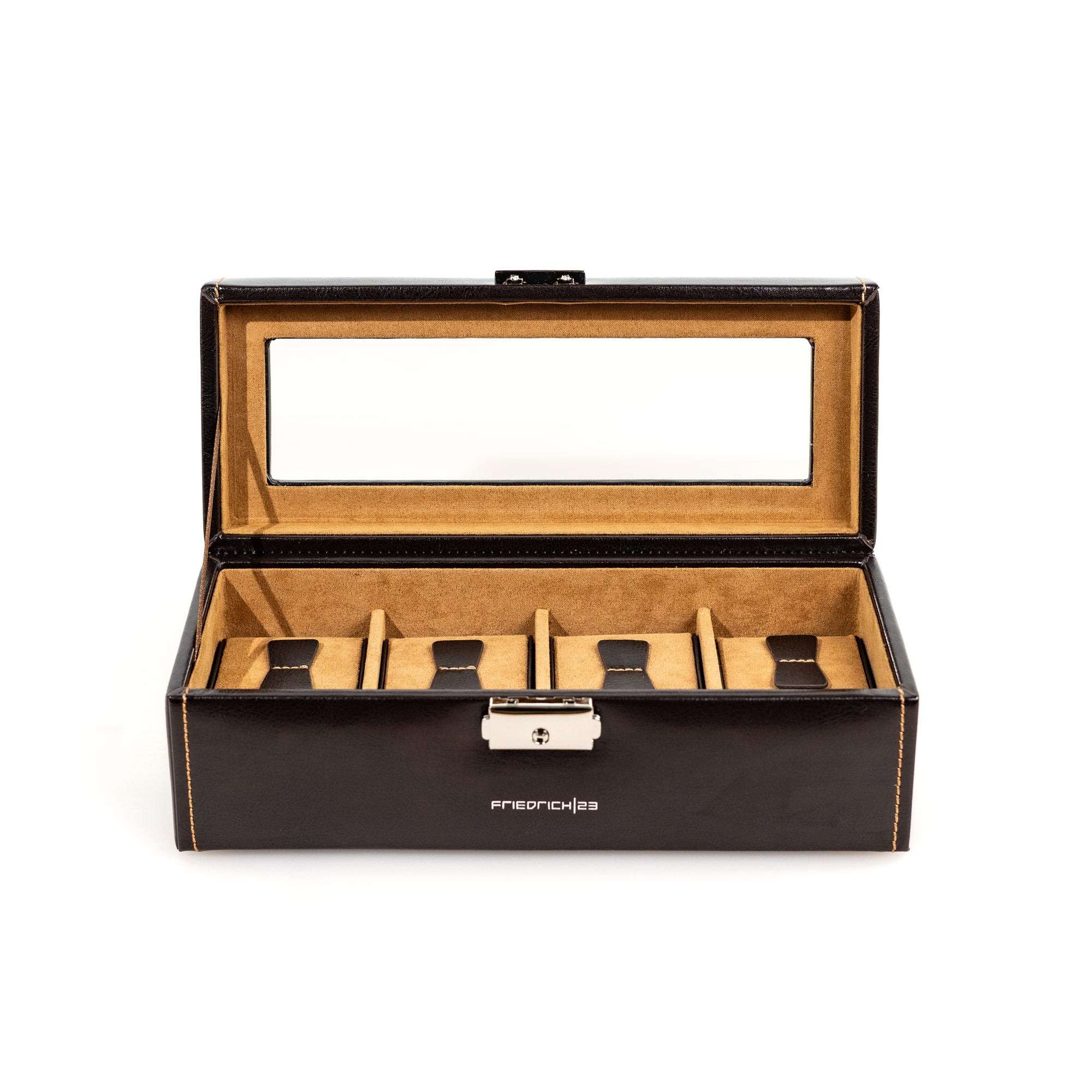 BOND Uhrenbox für 4 Uhren mit Glasdeckel