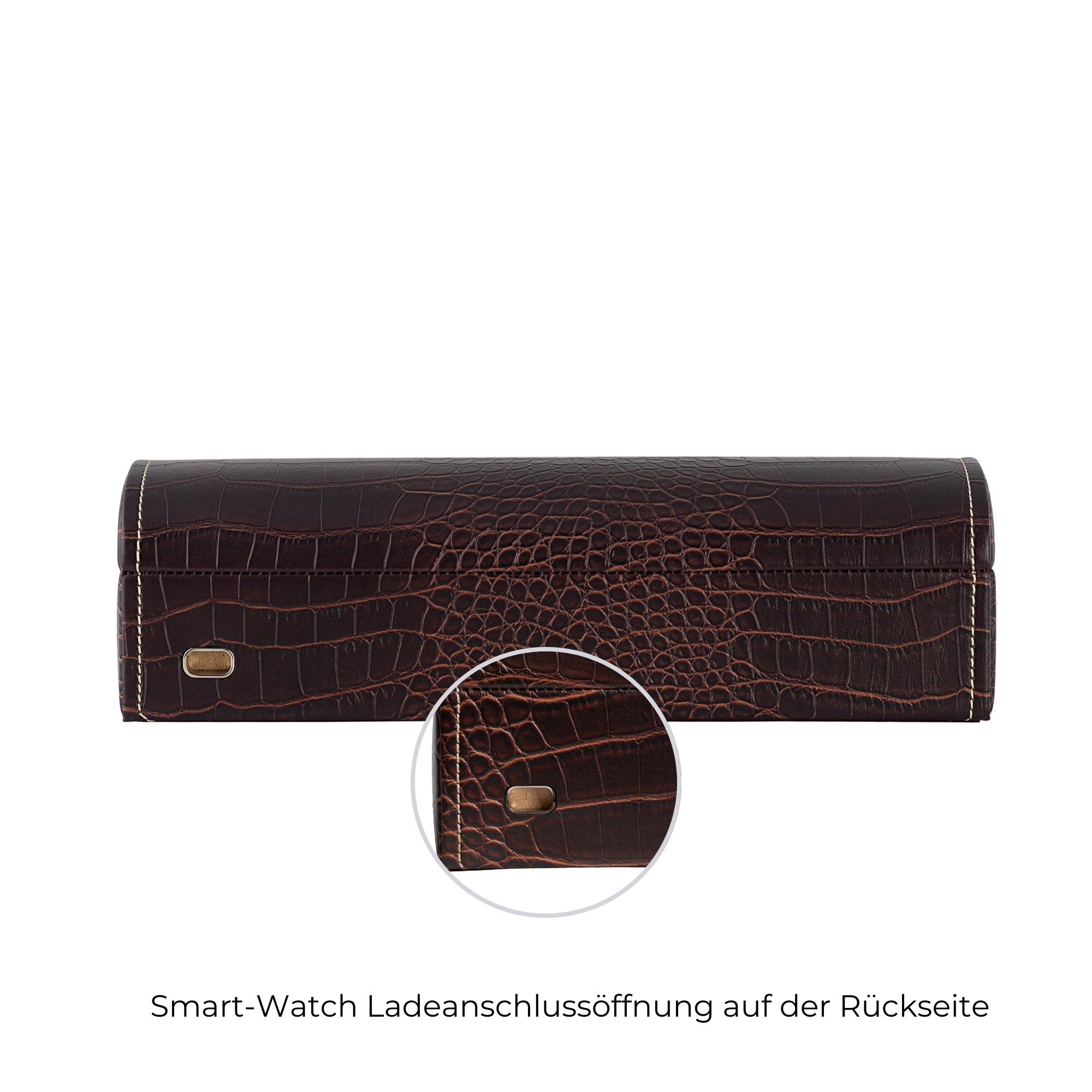 LE CROC Uhrenbox für 5 Uhren in Kroko Optik