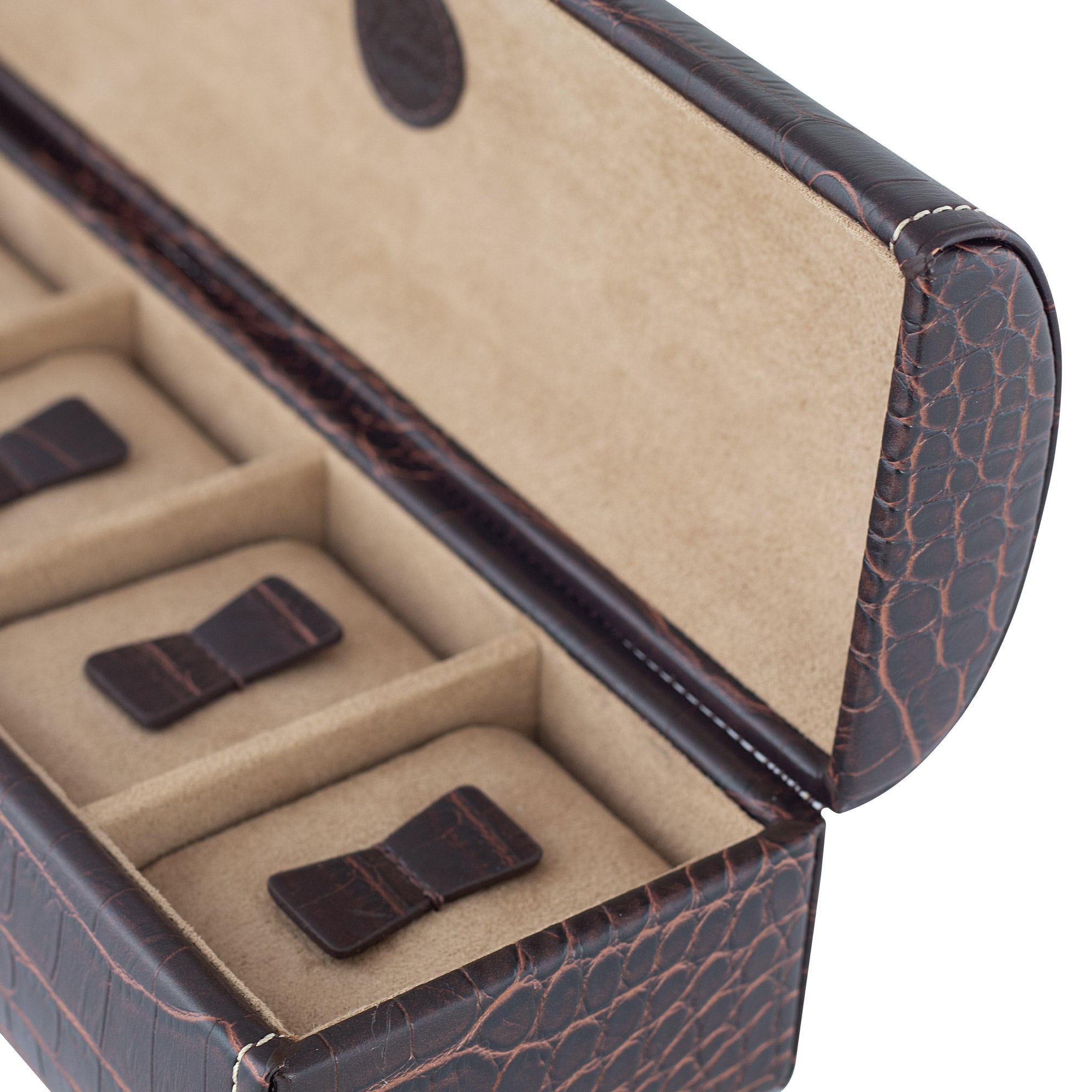 LE CROC Uhrenbox für 5 Uhren in Kroko Optik