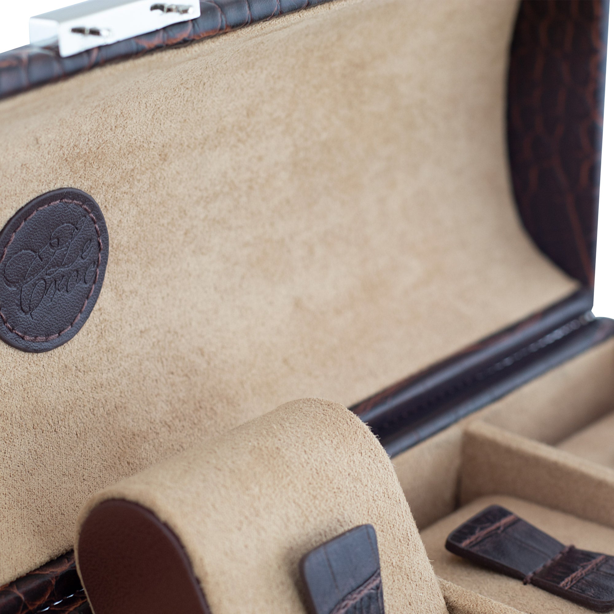 LE CROC Uhrenbox für 5 Uhren in Kroko Optik