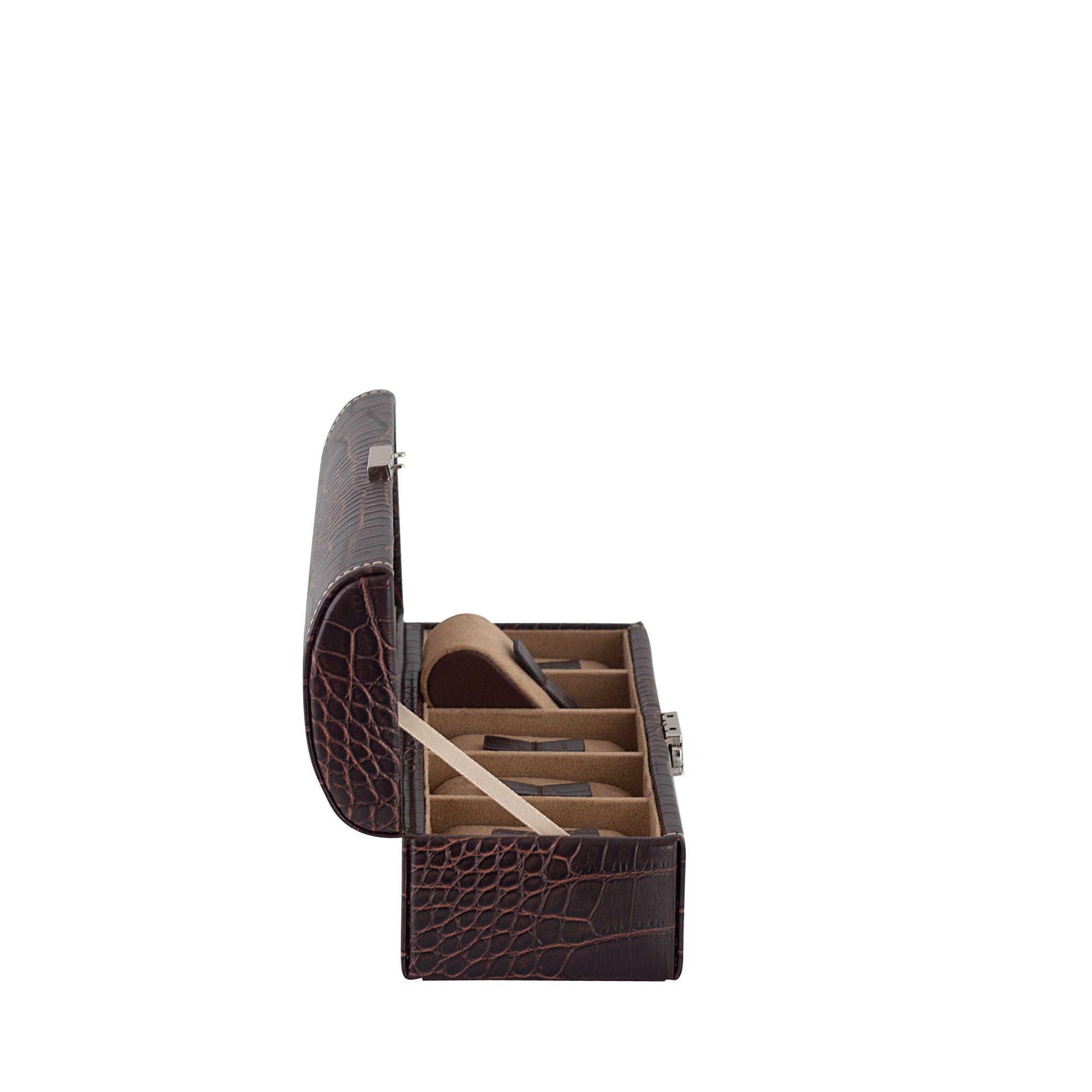 LE CROC Uhrenbox für 5 Uhren in Kroko Optik