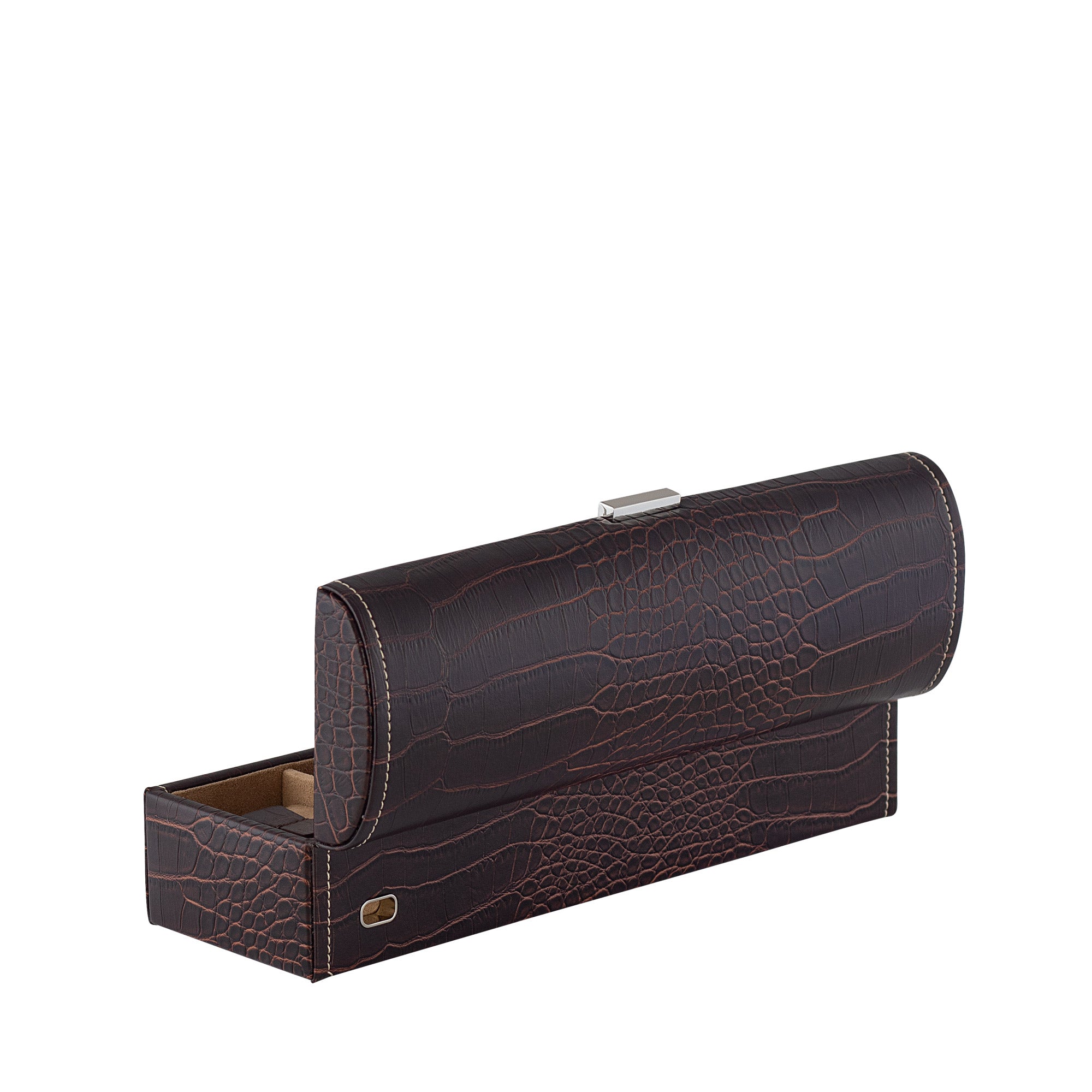 LE CROC Uhrenbox für 5 Uhren in Kroko Optik