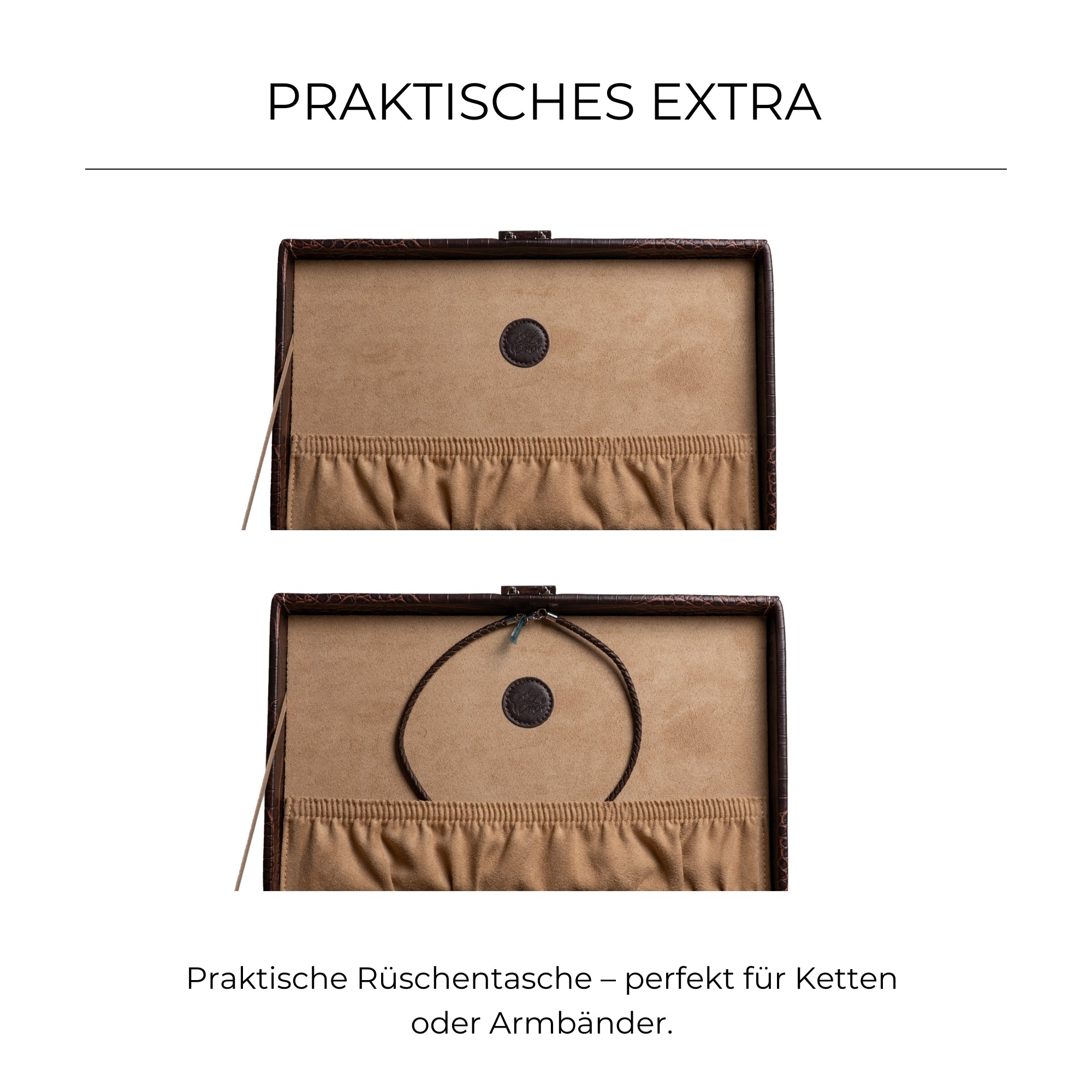 LE CROC Uhrenbox für 10 Uhren in Kroko Optik