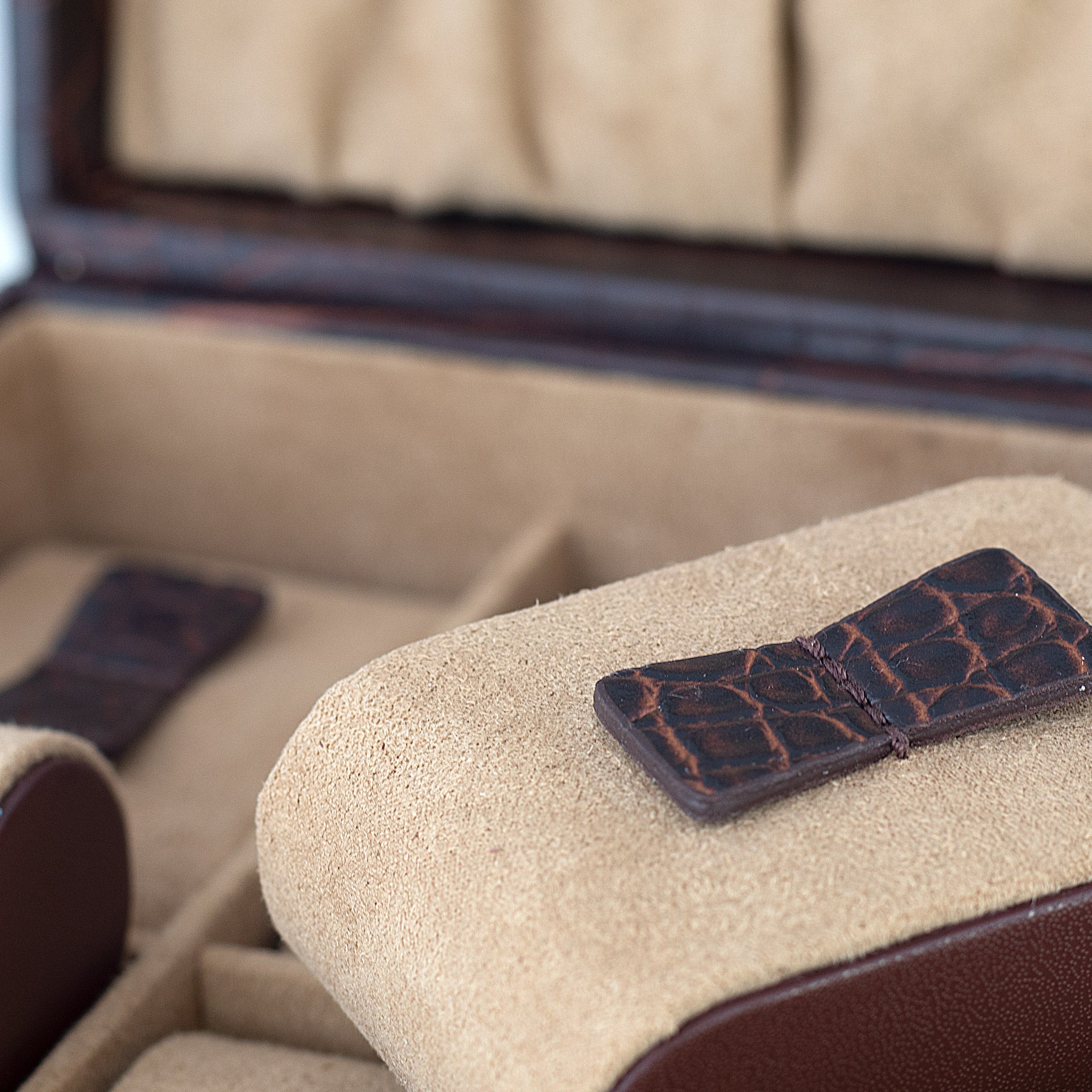 Le Croc watch box for 10 watches in Kroko optics