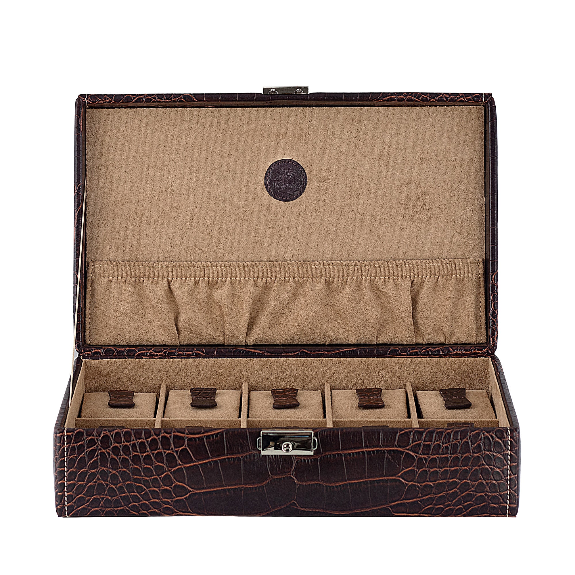 Le Croc watch box for 10 watches in Kroko optics