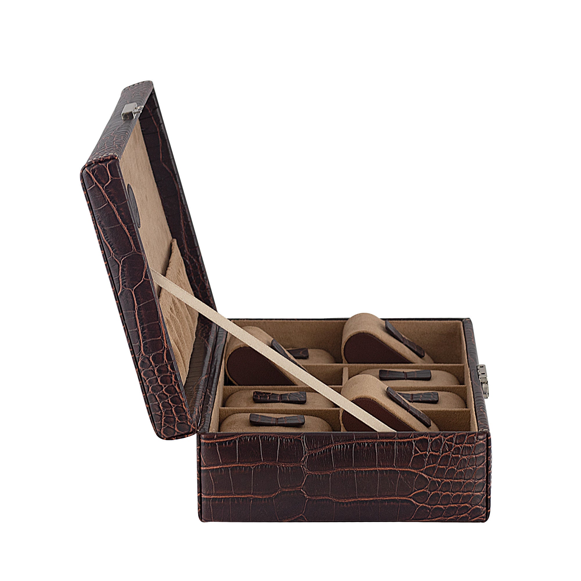 Le Croc watch box for 10 watches in Kroko optics