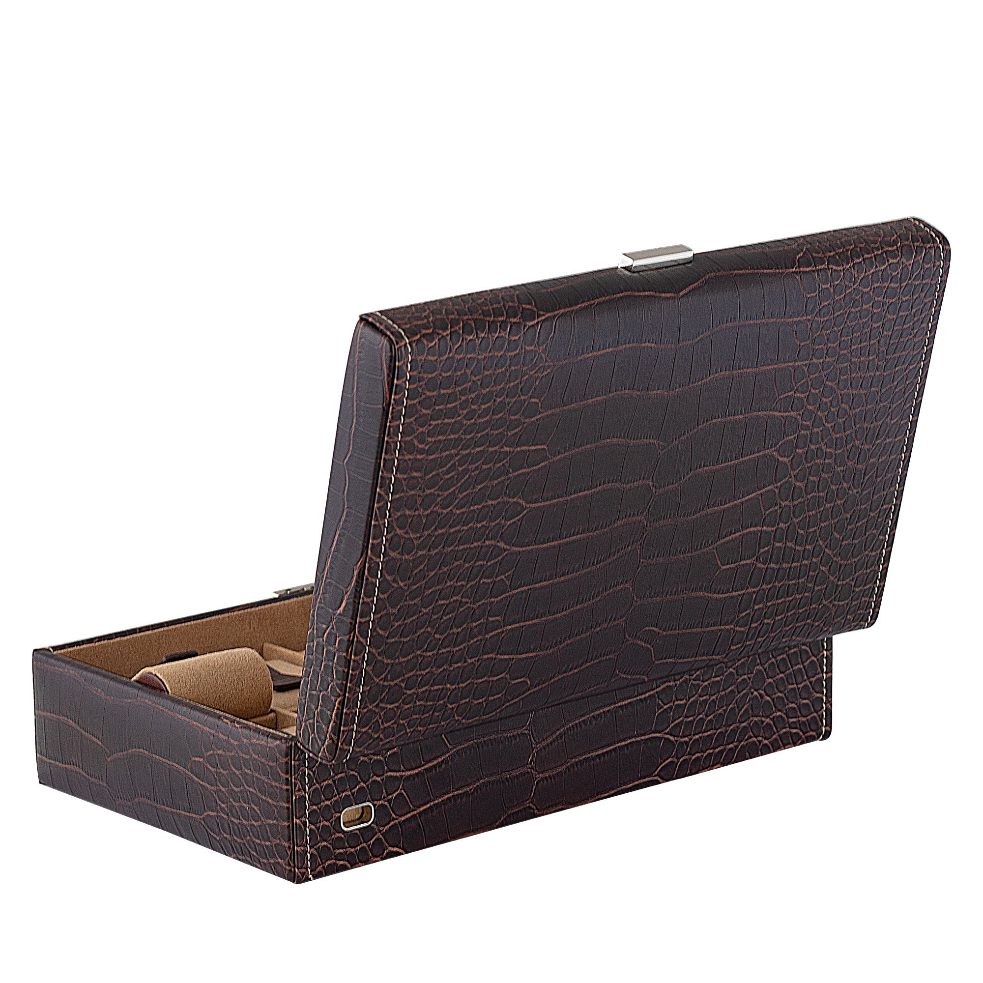 Le Croc watch box for 10 watches in Kroko optics