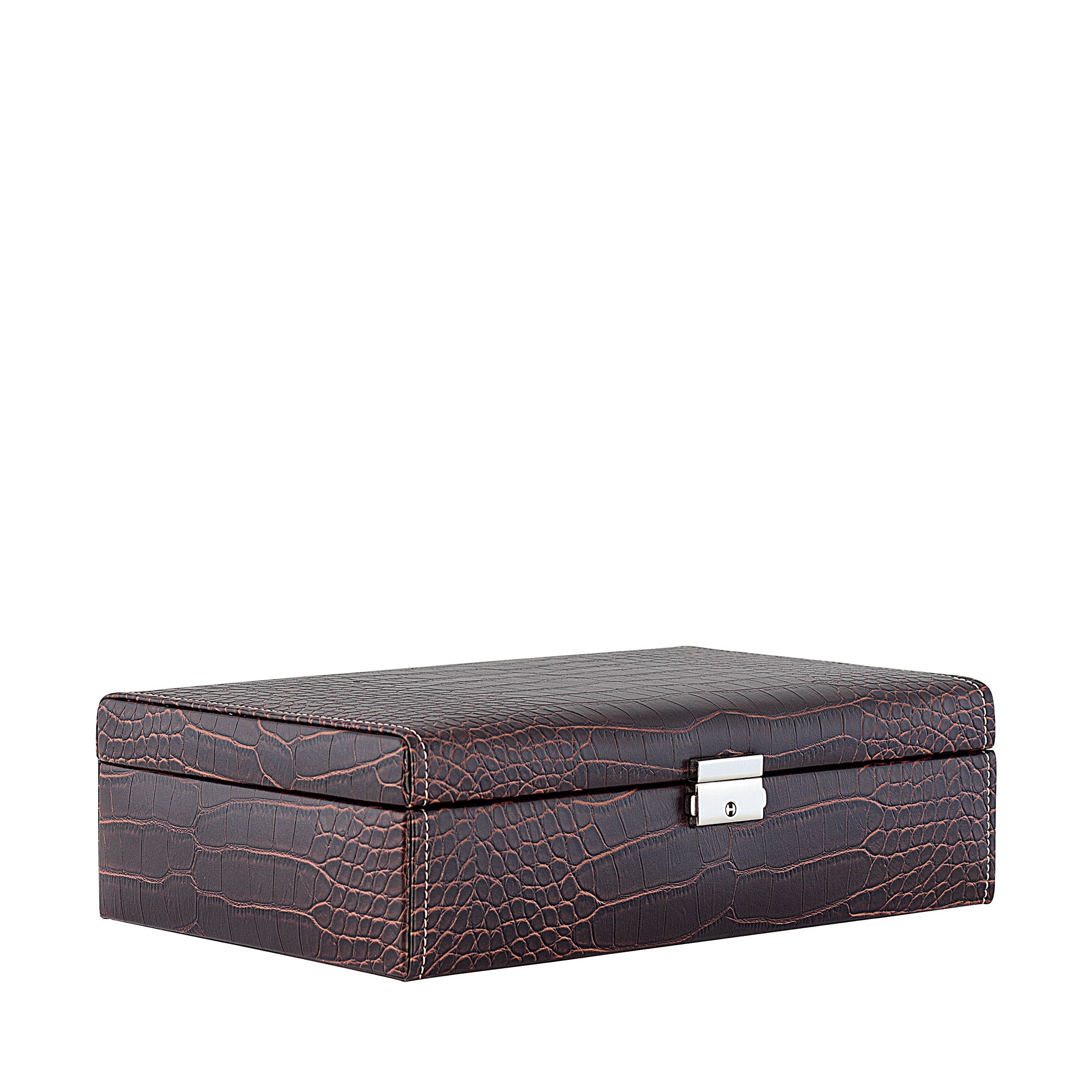 Le Croc watch box for 10 watches in Kroko optics