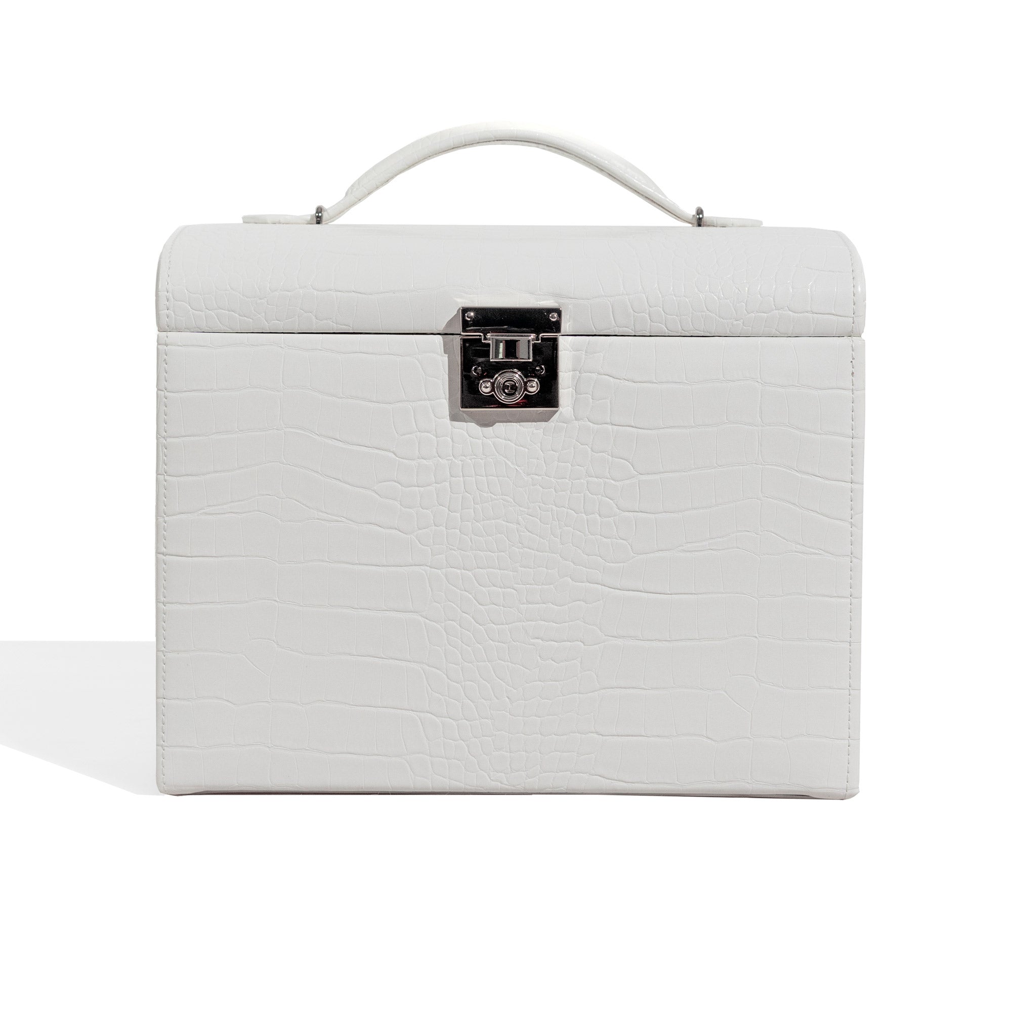 CAIMAN Großer Schmuckkasten in Kroko Optik
