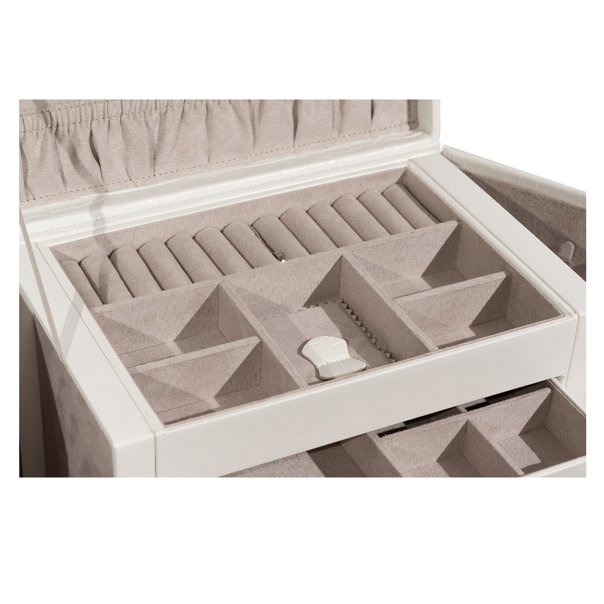 CAIMAN Großer Schmuckkasten in Kroko Optik