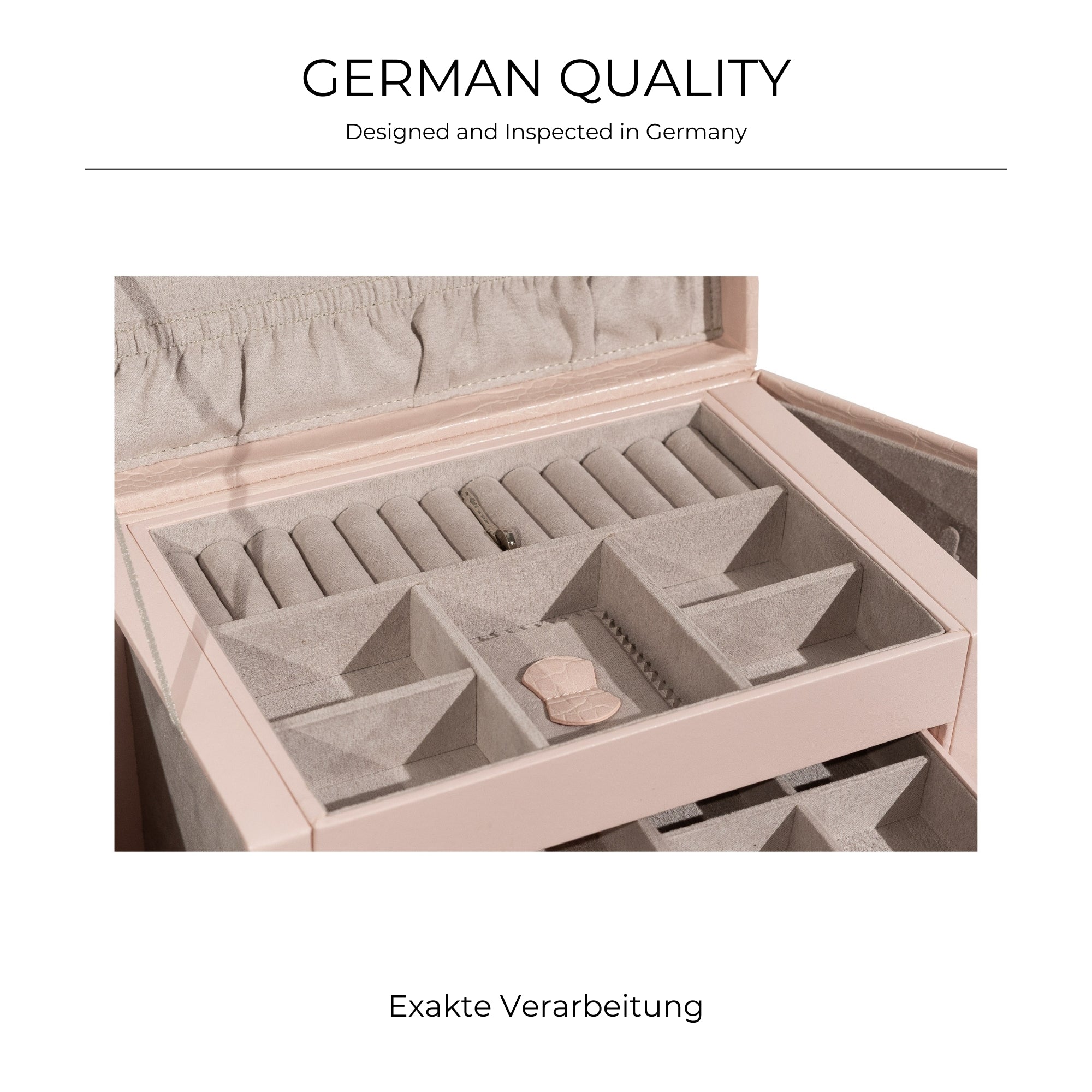 CAIMAN Großer Schmuckkasten in Kroko Optik