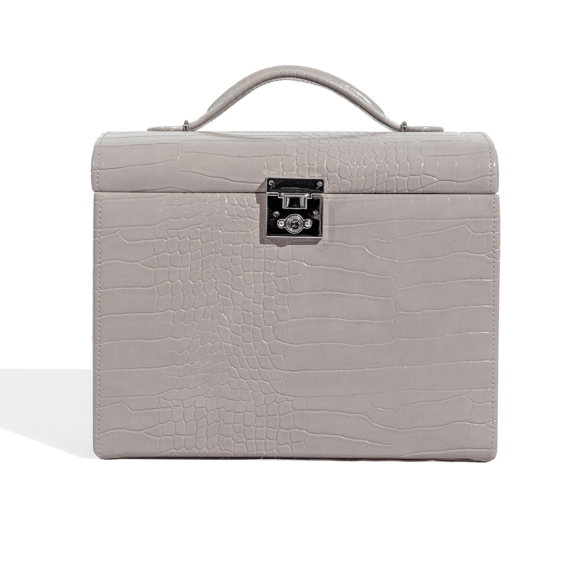 Caiman large jewelry box in Kroko optics