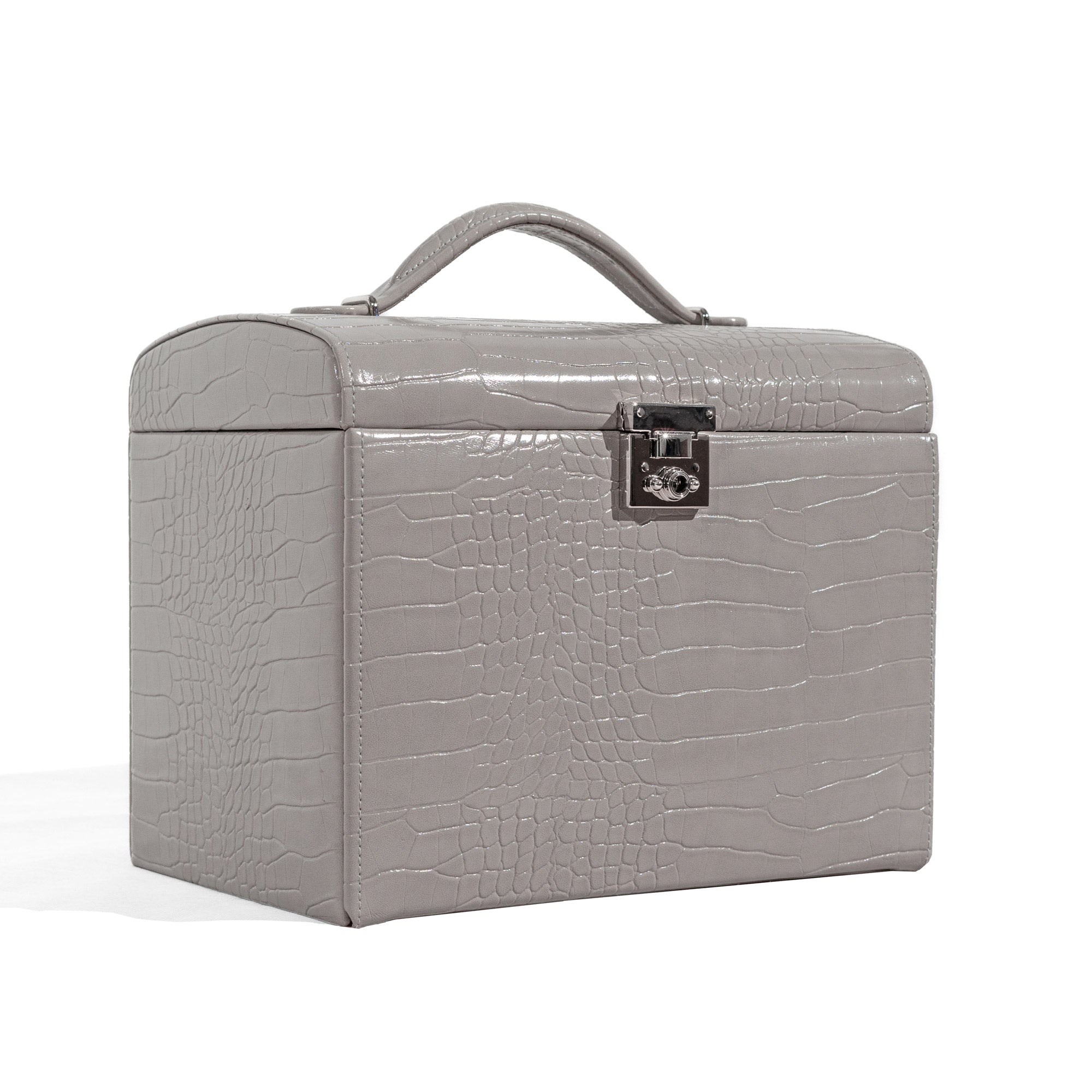 CAIMAN Großer Schmuckkasten in Kroko Optik