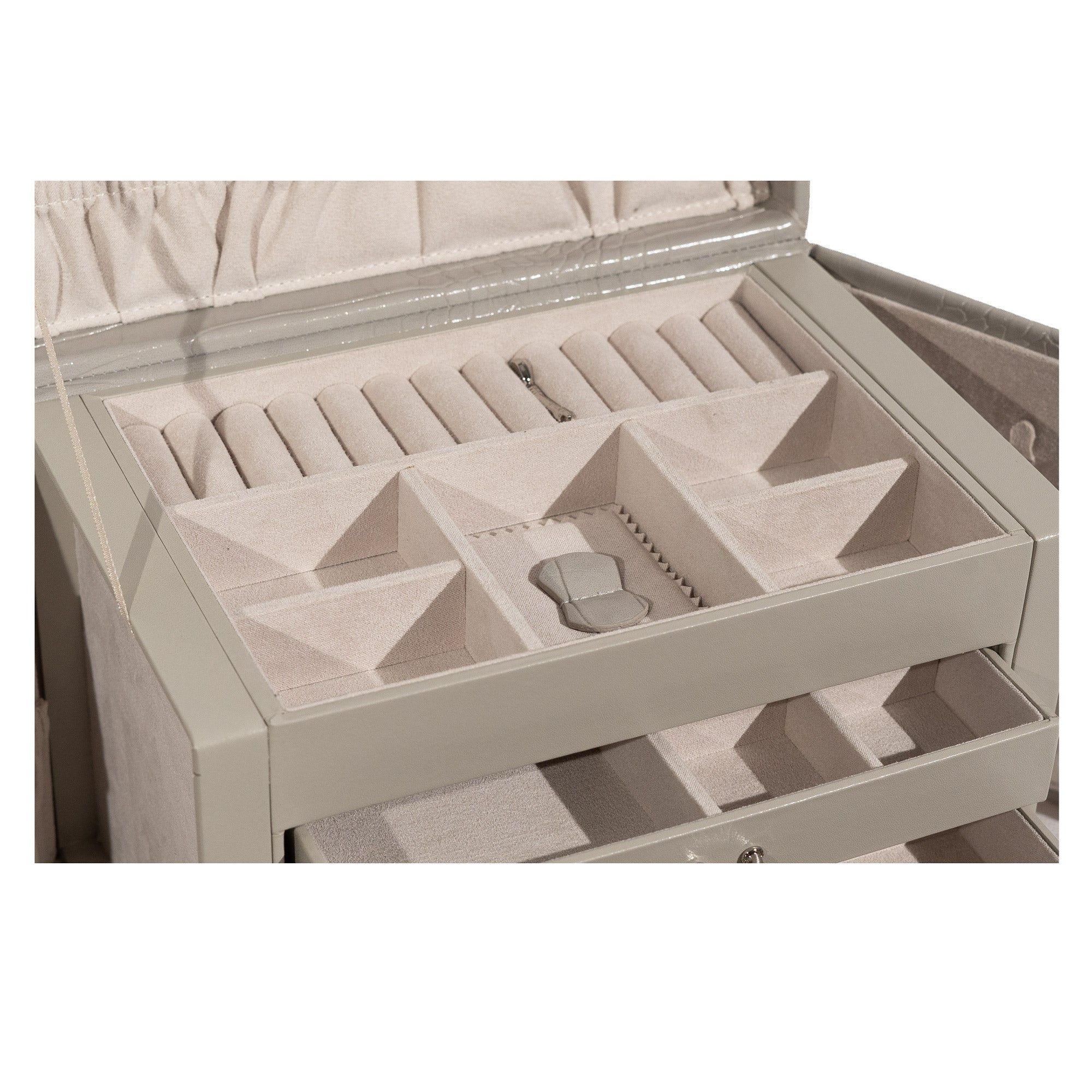 CAIMAN Großer Schmuckkasten in Kroko Optik