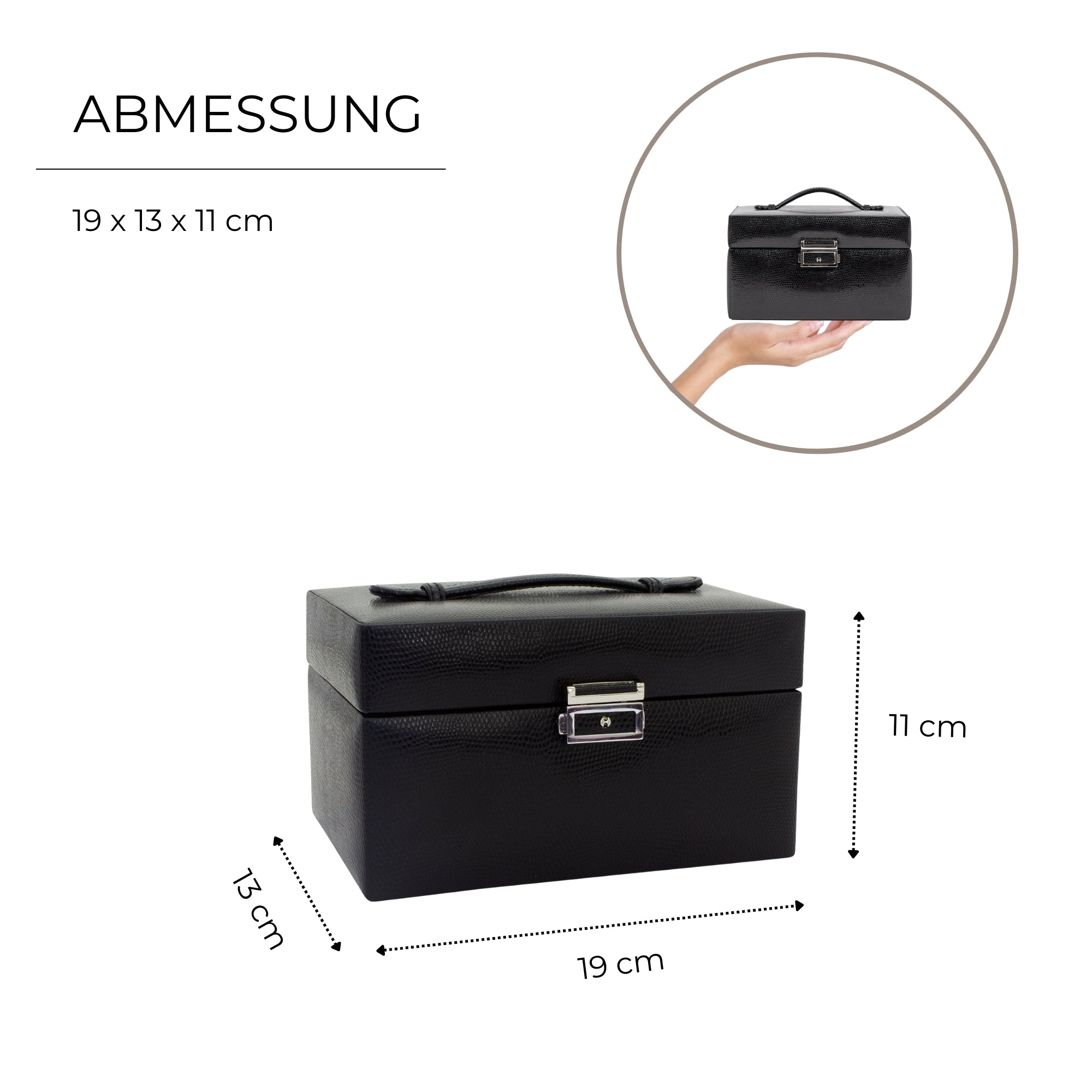 Milano jewelry box in lizard optics