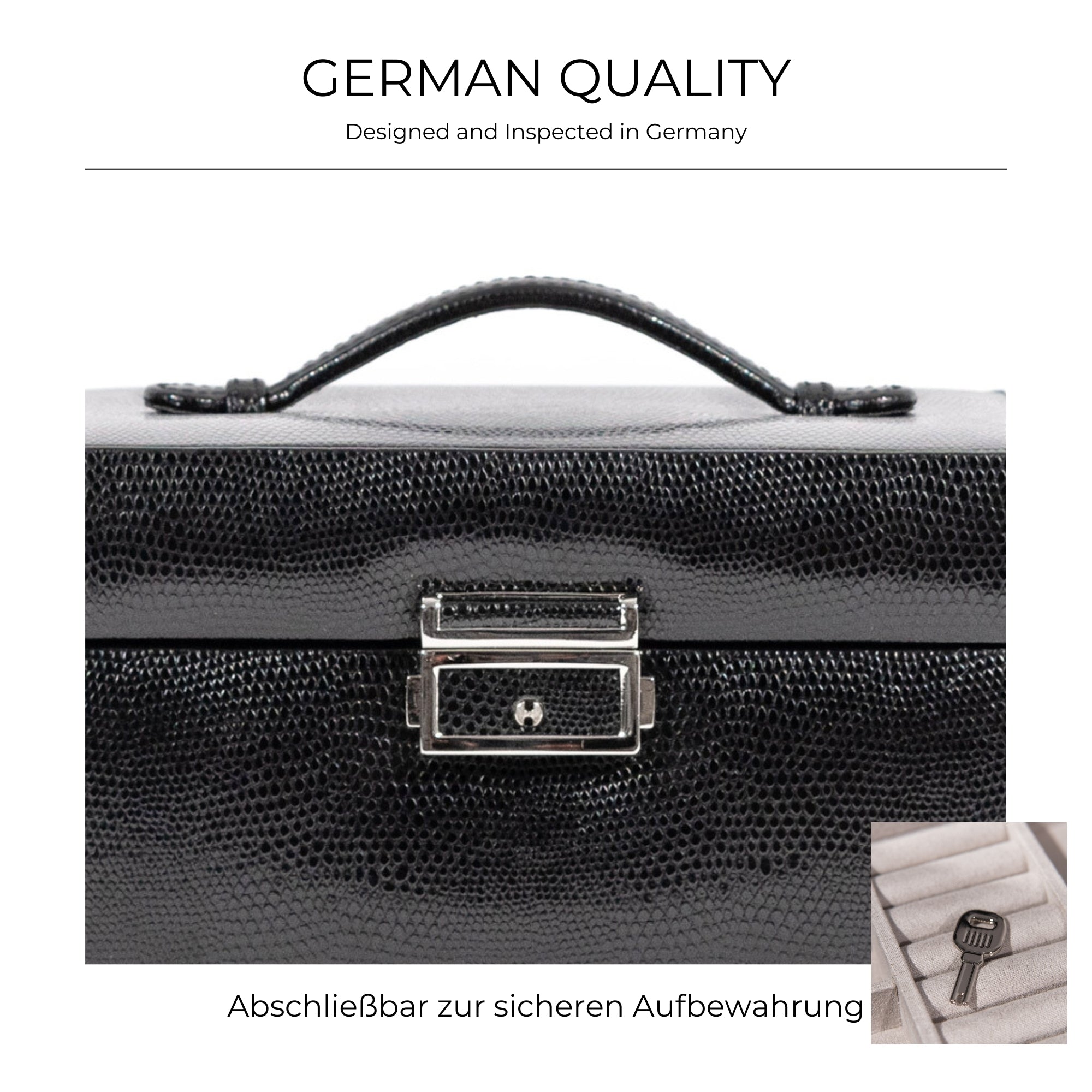 Milano jewelry box in lizard optics