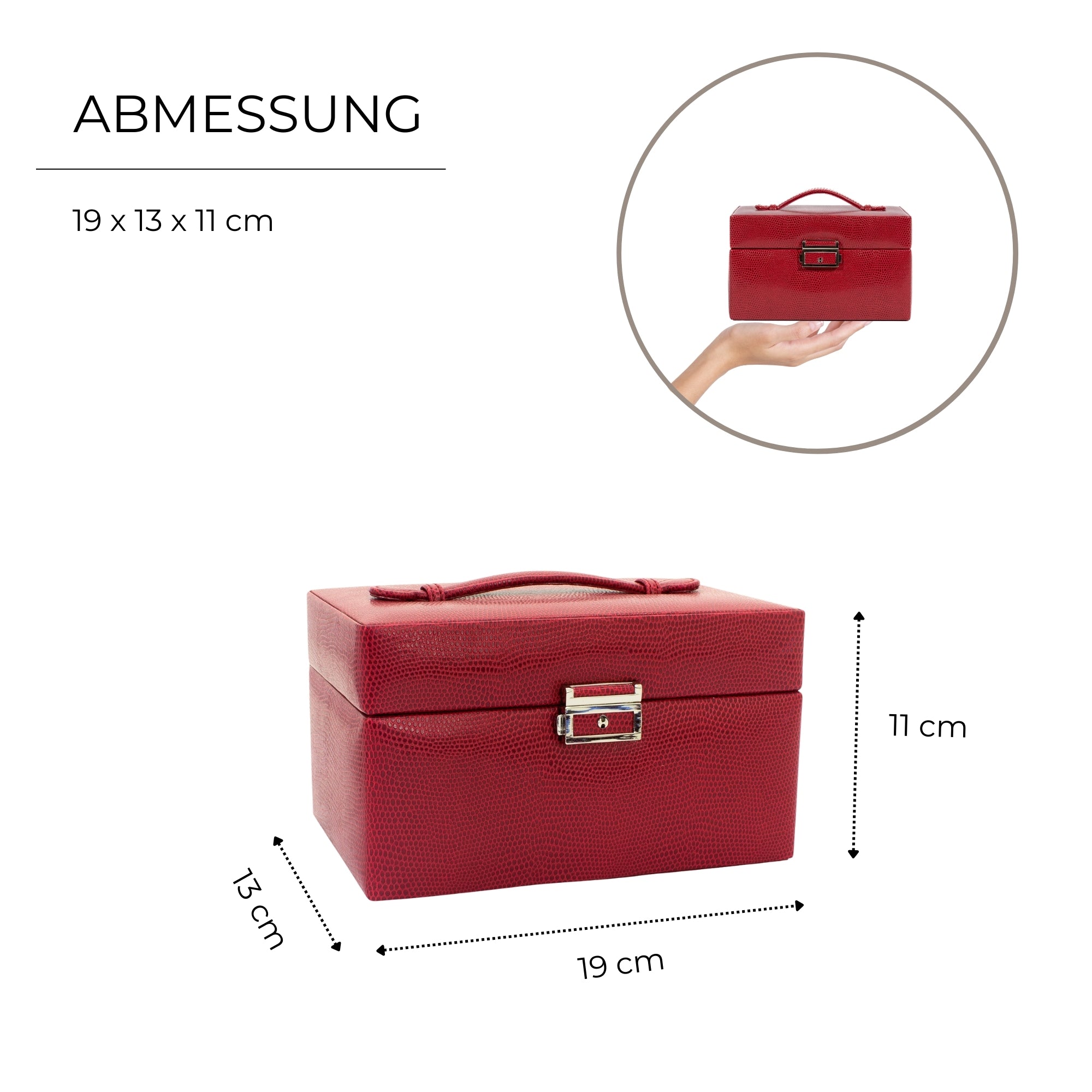 Milano jewelry box in lizard optics