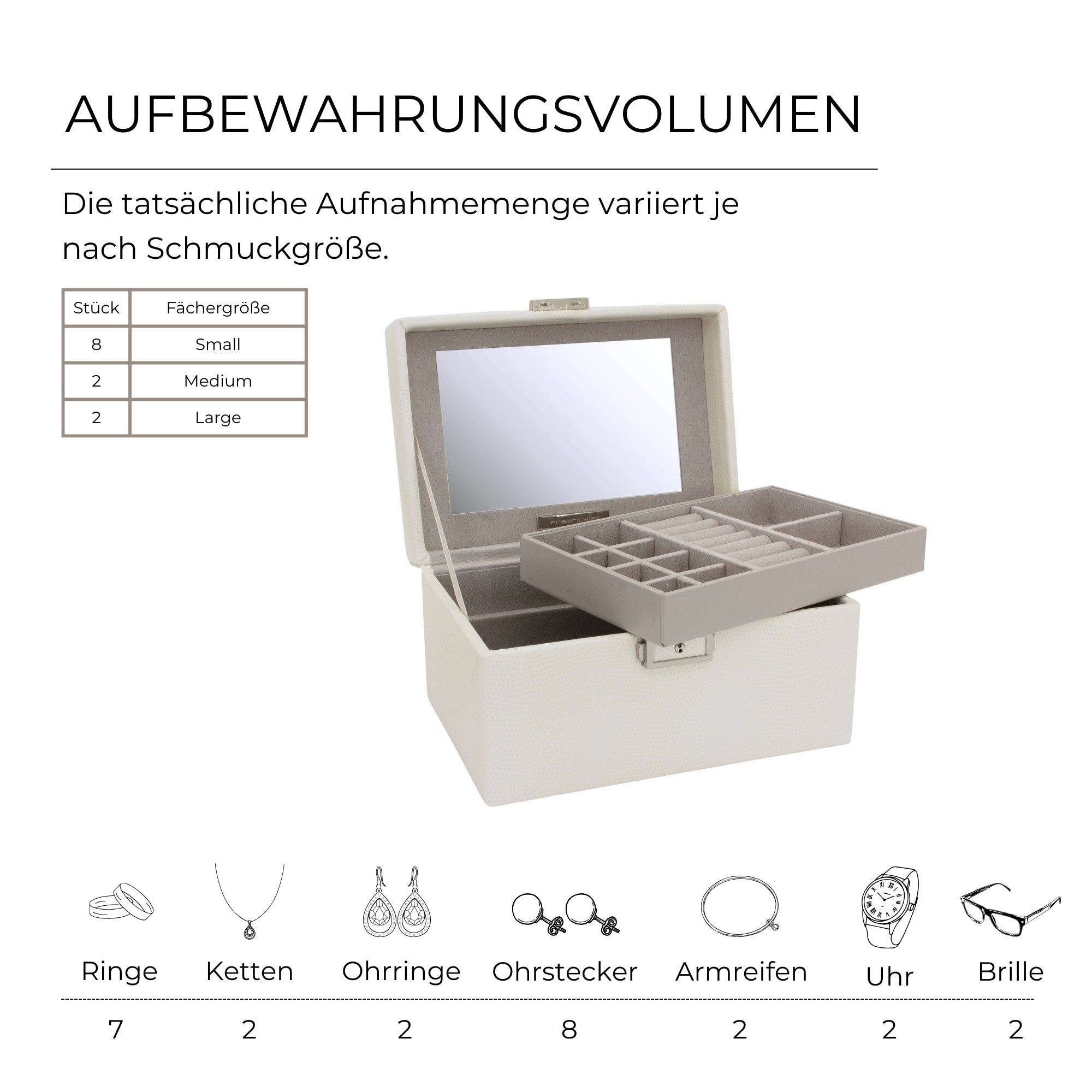Milano jewelry box in lizard optics