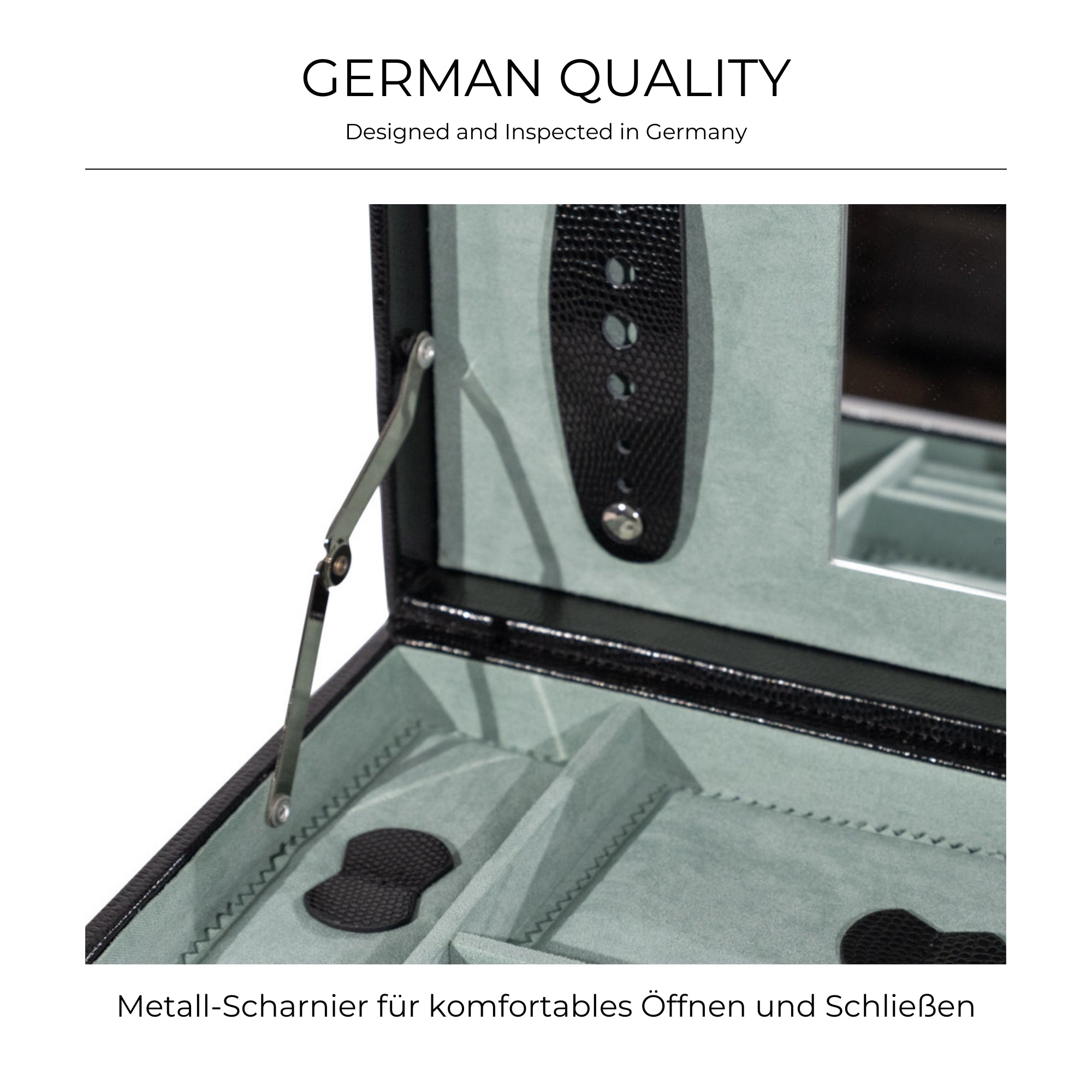 CLASSICO Schmuckkasten aus Leder in Echsen Optik