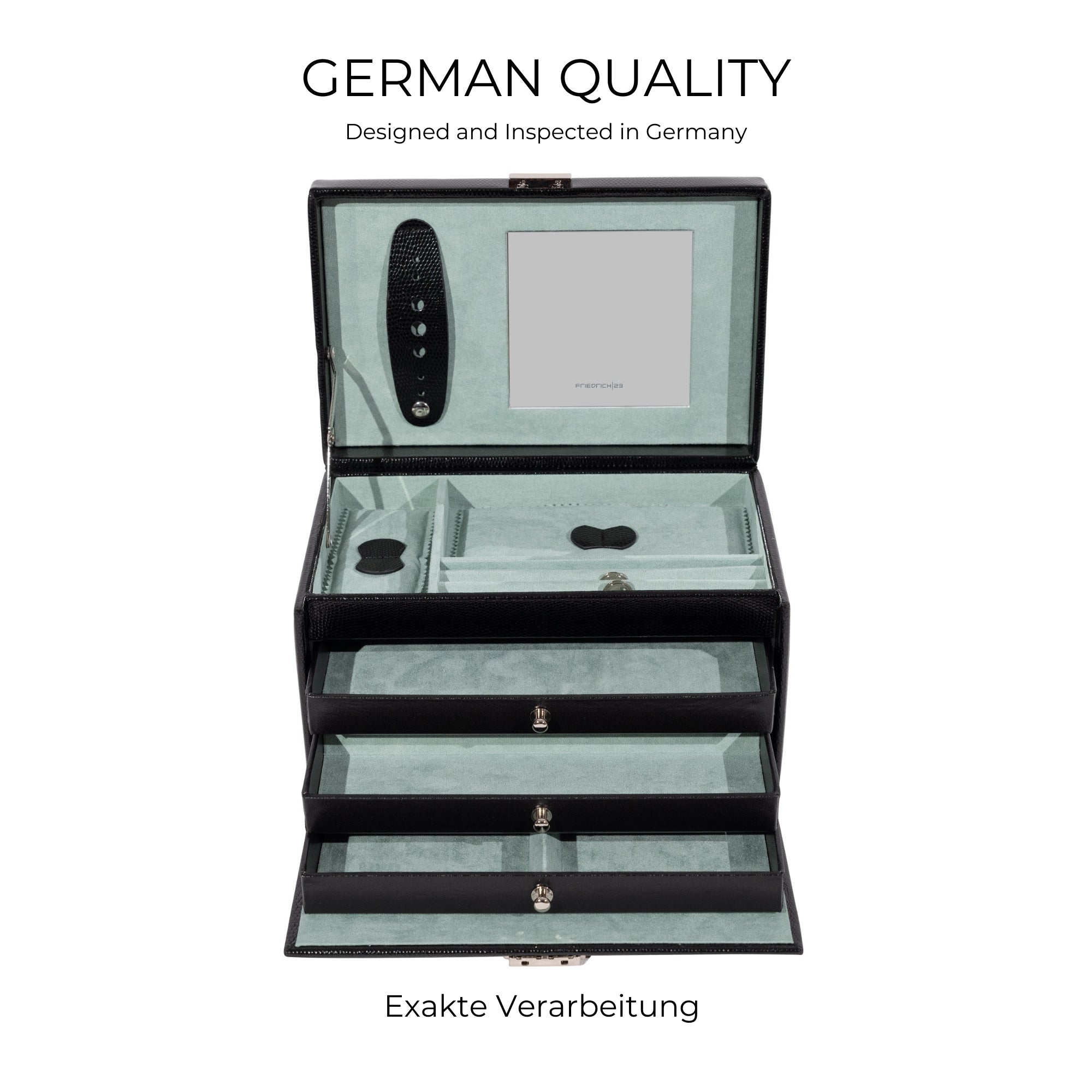 CLASSICO Schmuckkasten aus Leder in Echsen Optik