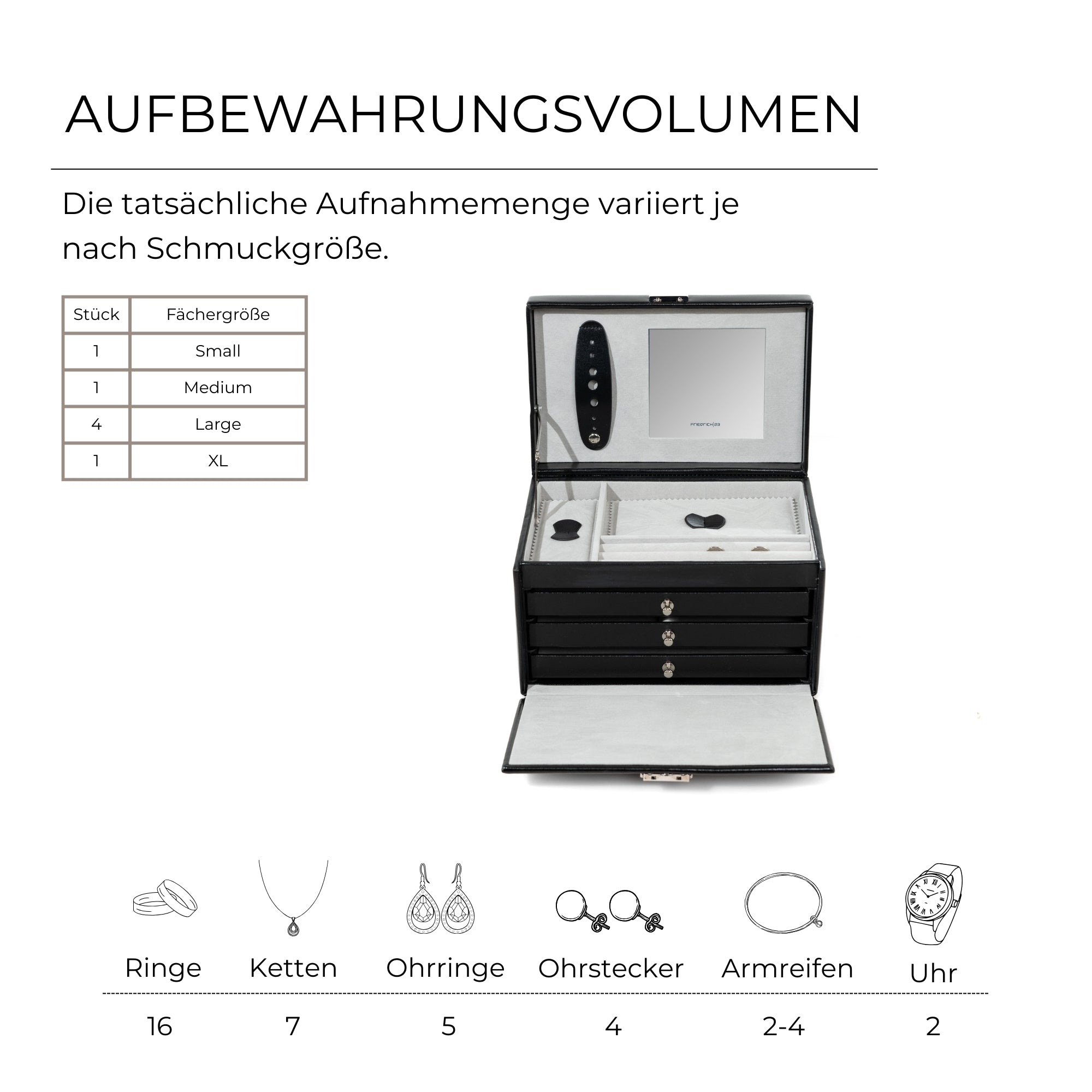 CLASSICO Schmuckkasten aus Leder