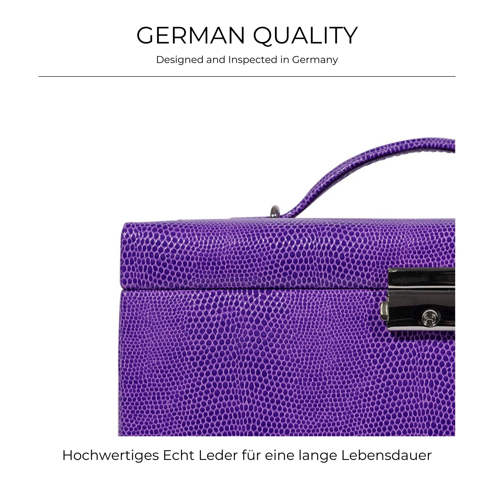 CLASSICO Schmuckkasten aus Leder in Echsen Optik