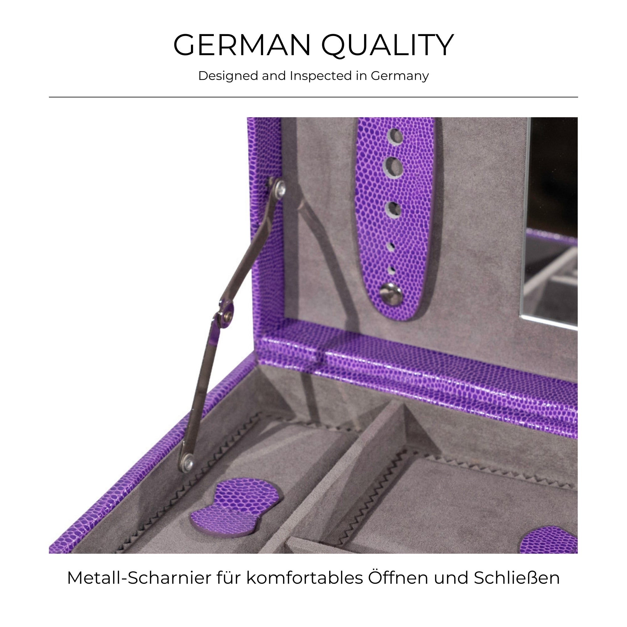 CLASSICO Schmuckkasten aus Leder in Echsen Optik