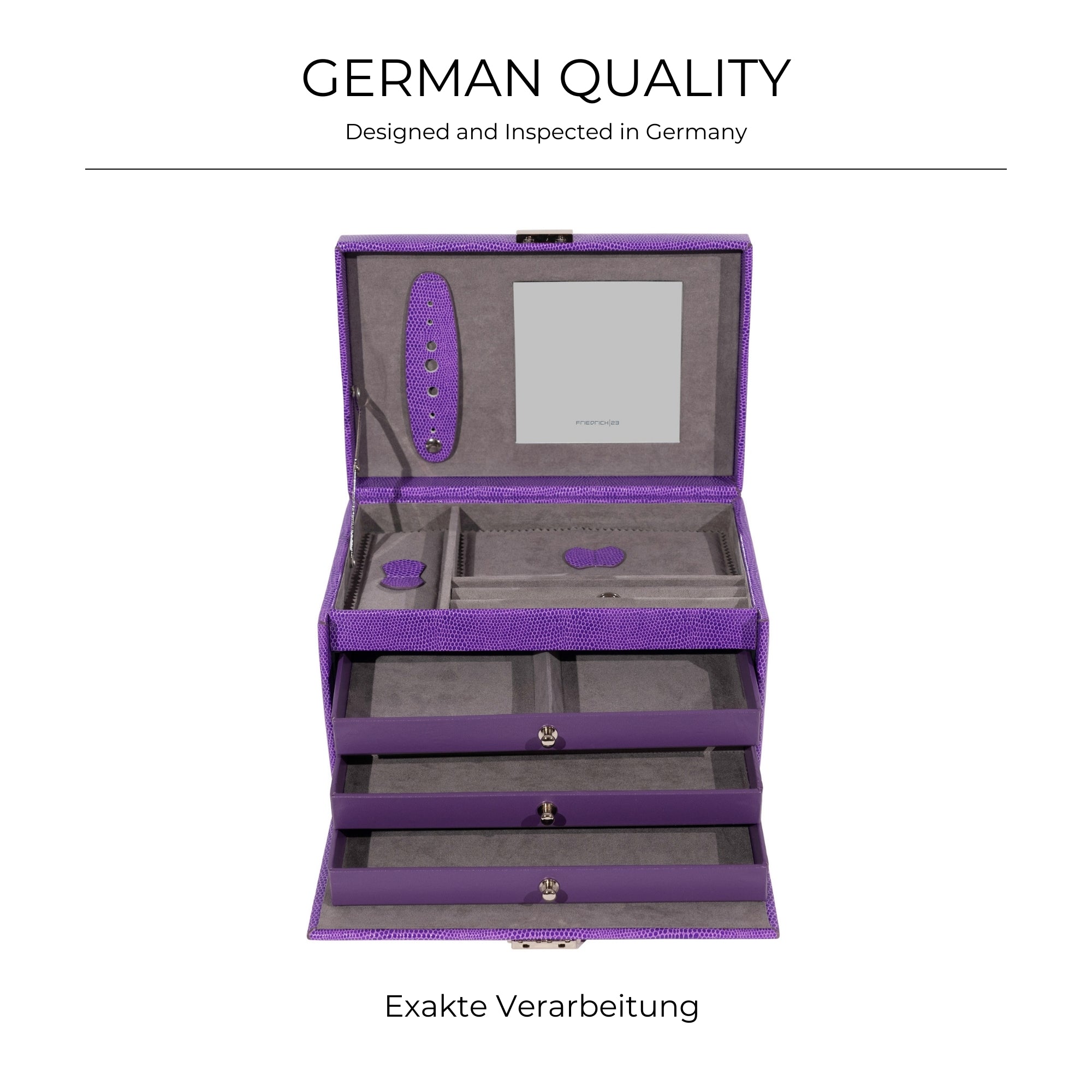 CLASSICO Schmuckkasten aus Leder in Echsen Optik