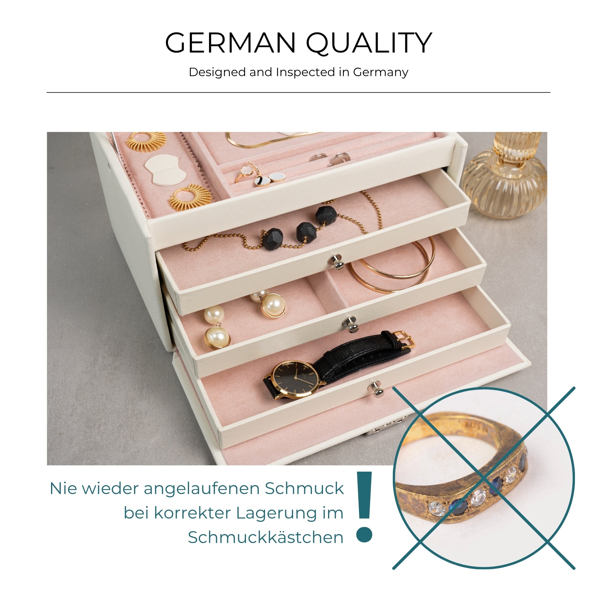 CLASSICO Schmuckkasten Echt Leder - ROSÉ EDITION