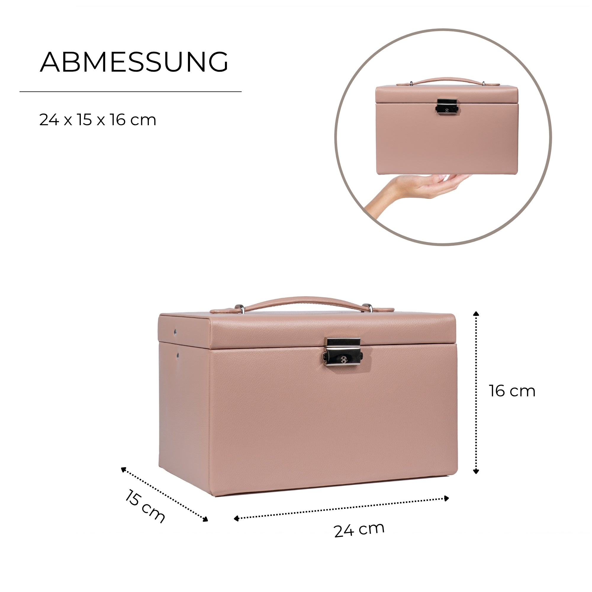 CLASSICO Schmuckkasten Echt Leder - ROSÉ EDITION