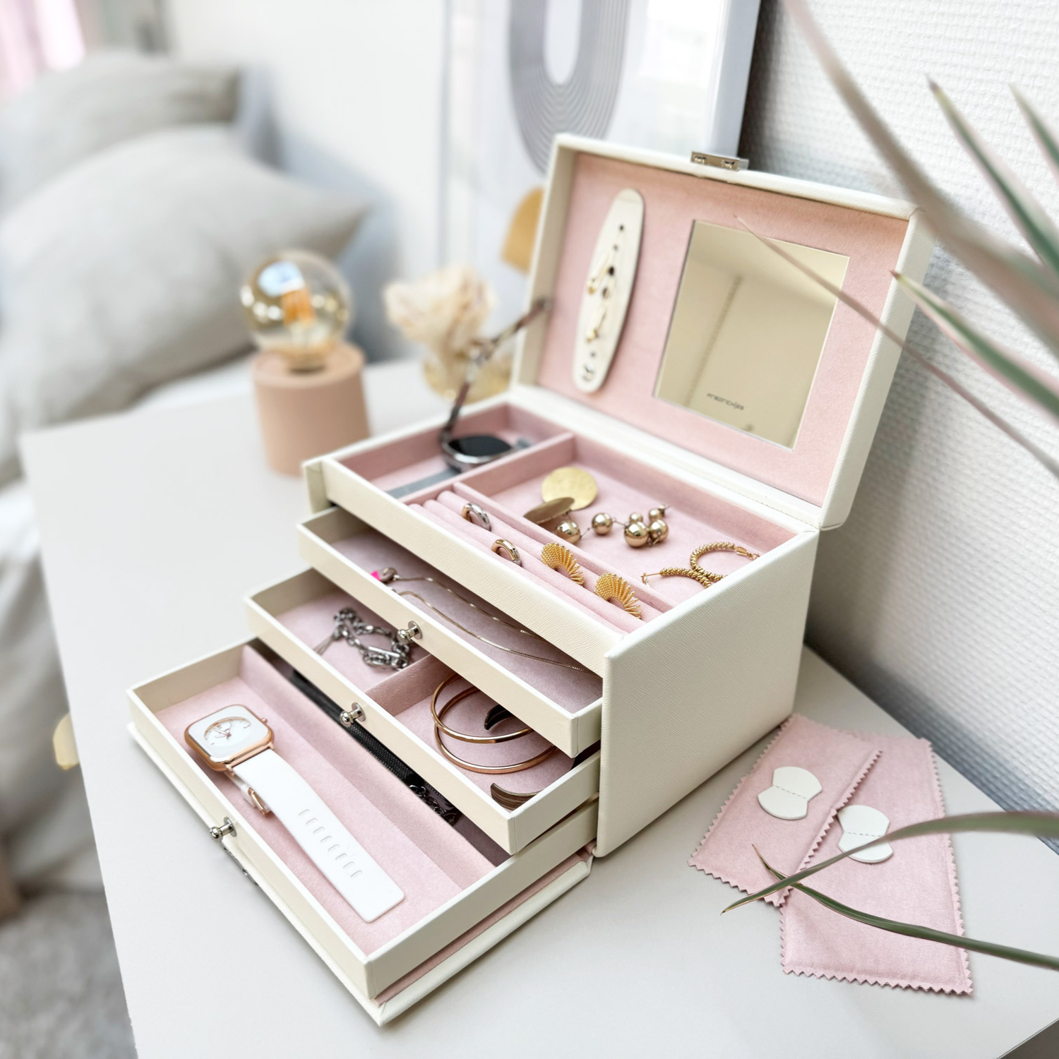 CLASSICO Schmuckkasten Echt Leder - ROSÉ EDITION