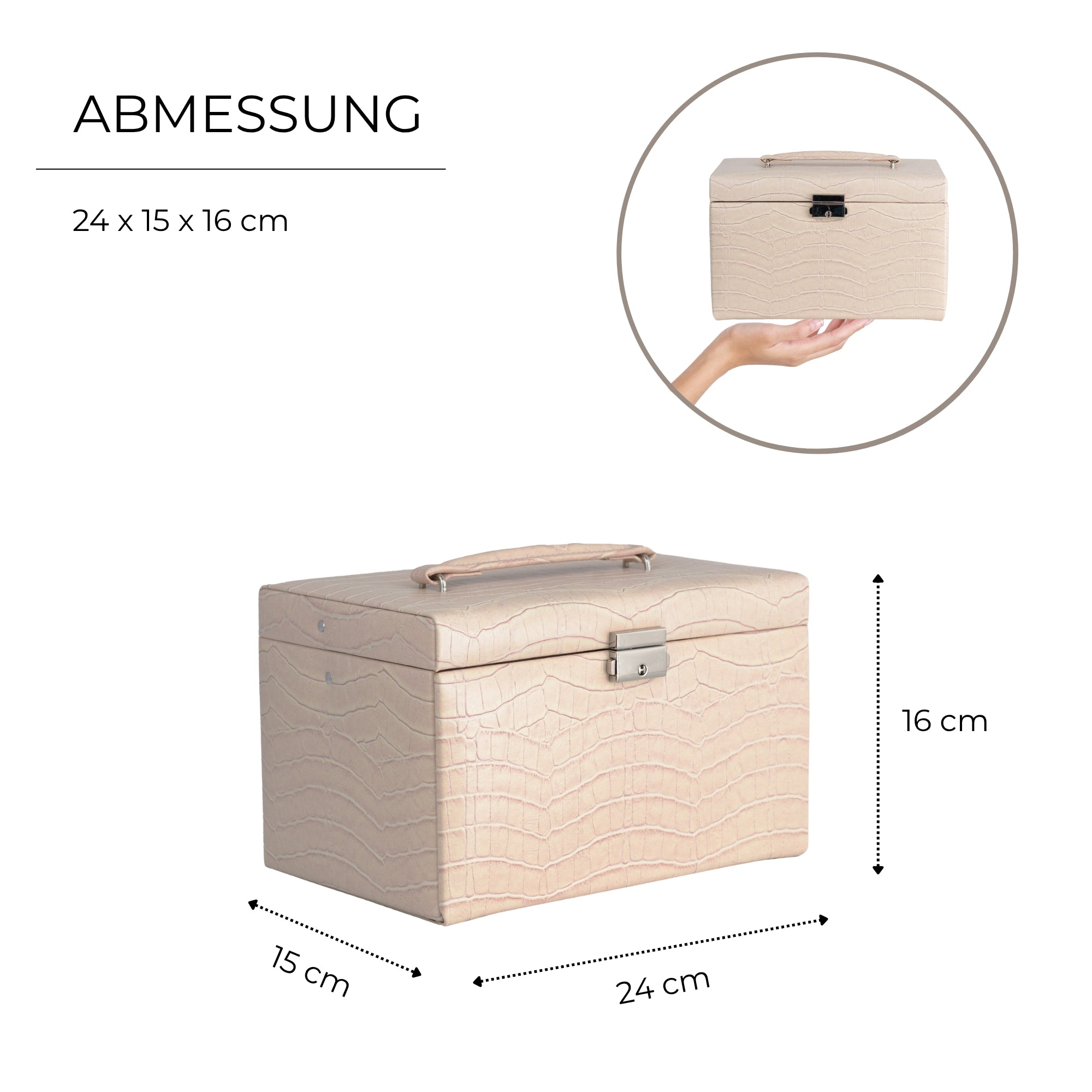 Jolie jewelry box in Kroko optics